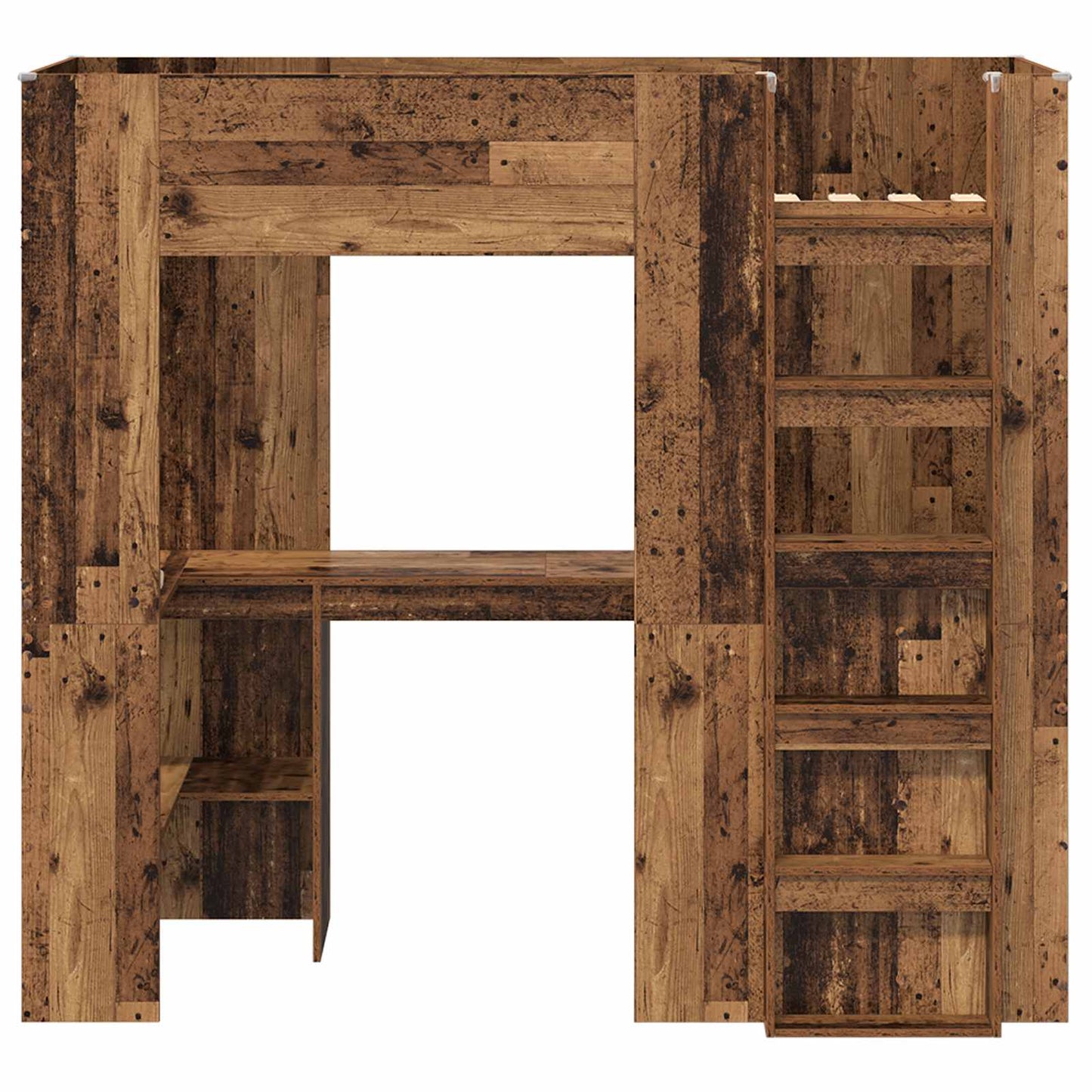 Loft seng ramme med skrivebord Gammelt tre 75 x 190 cm
