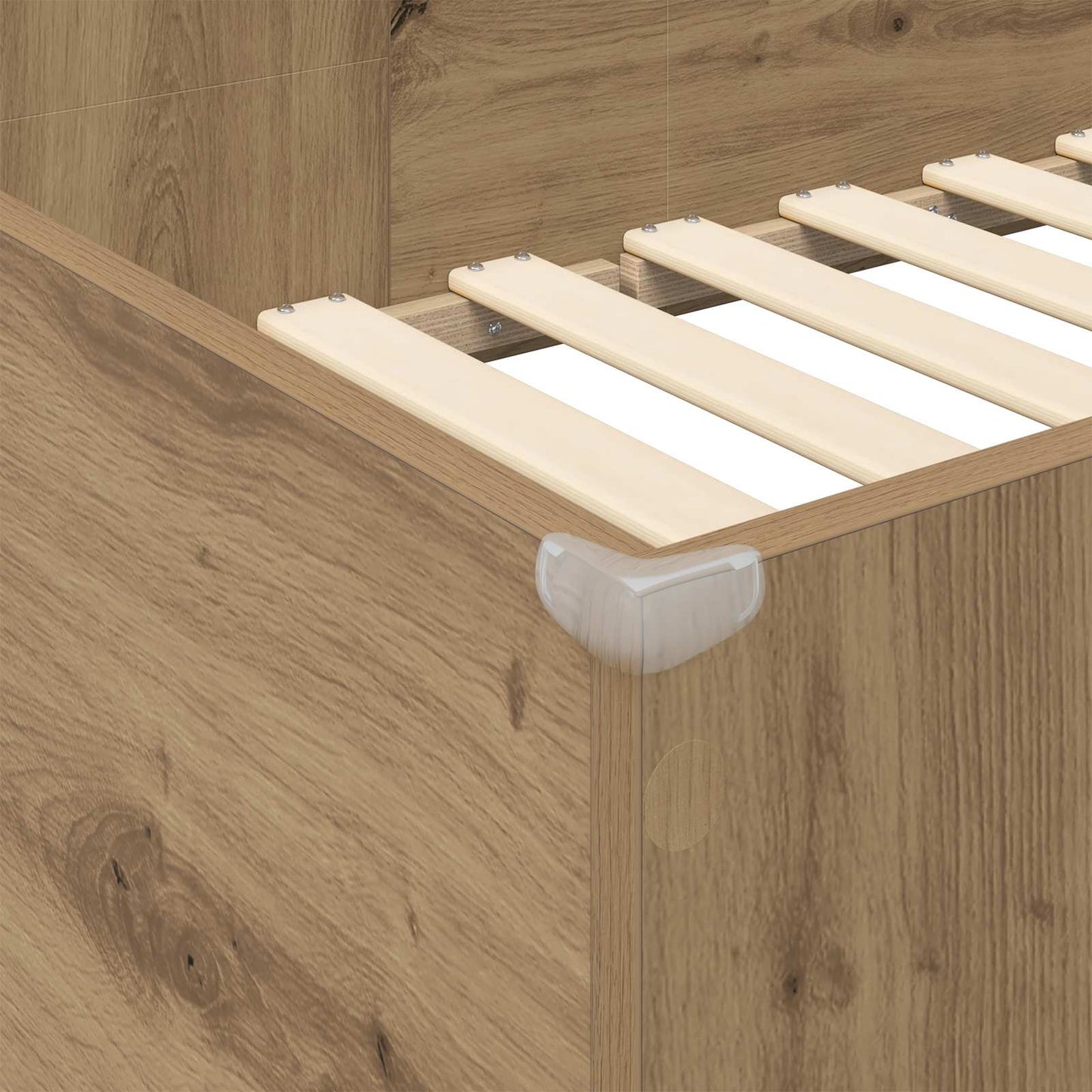 Loft seng ramme med skrivebord Artisan Eik 75 x 190 cm