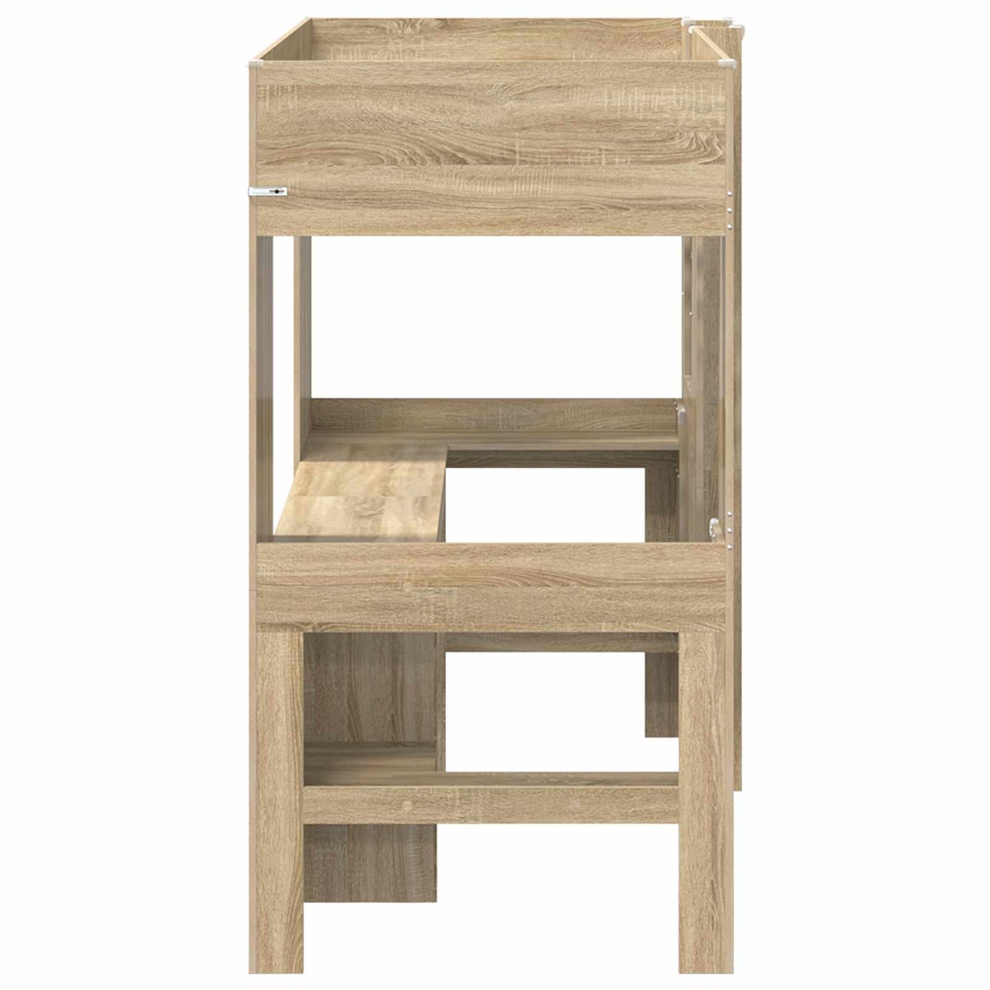 Loft seng ramme med skrivebord Sonoma eik 90 x 190 cm