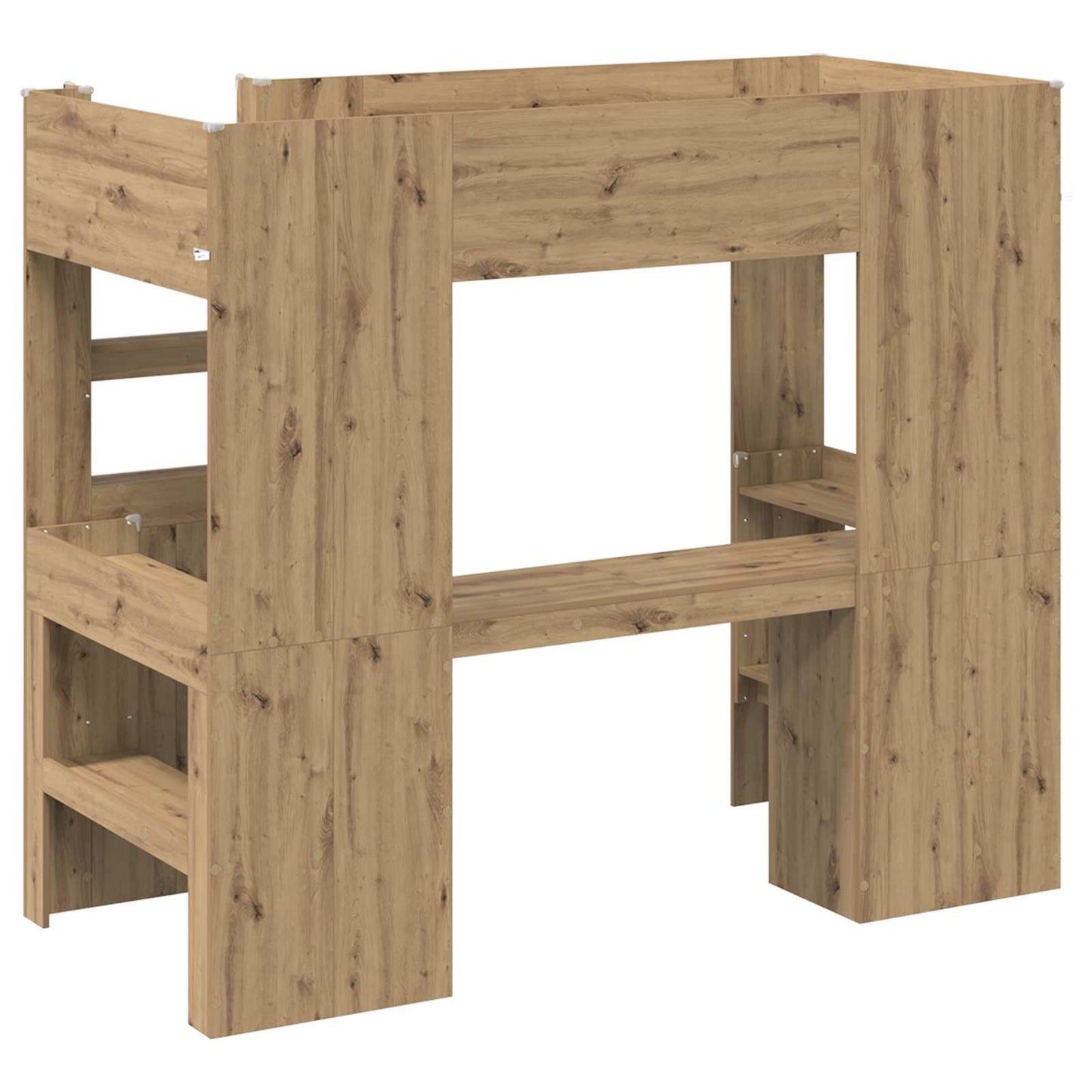 Loft seng ramme med skrivebord Artisan Eik 90 x 190 cm
