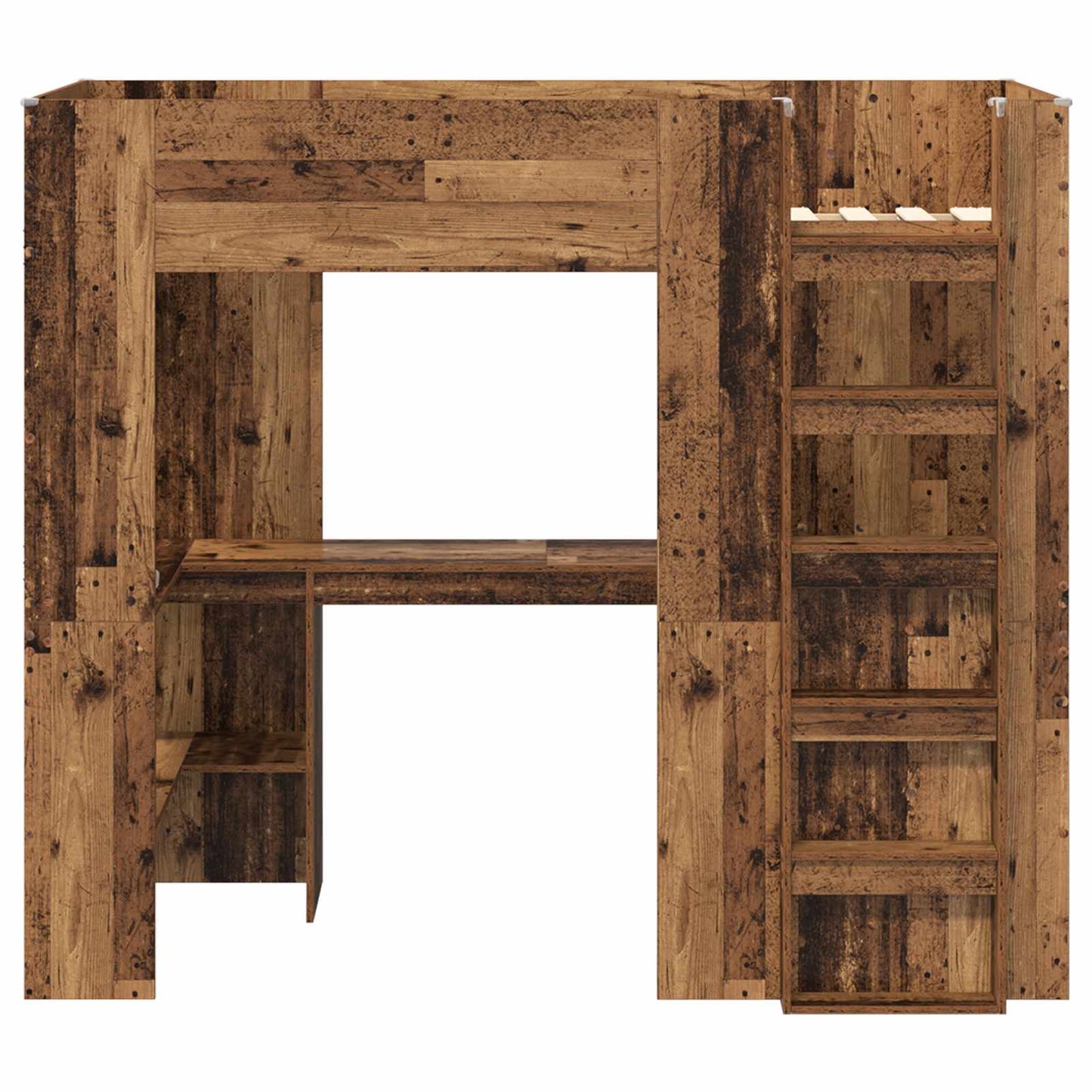 Loft seng ramme med skrivebord Gammelt tre 80 x 200 cm
