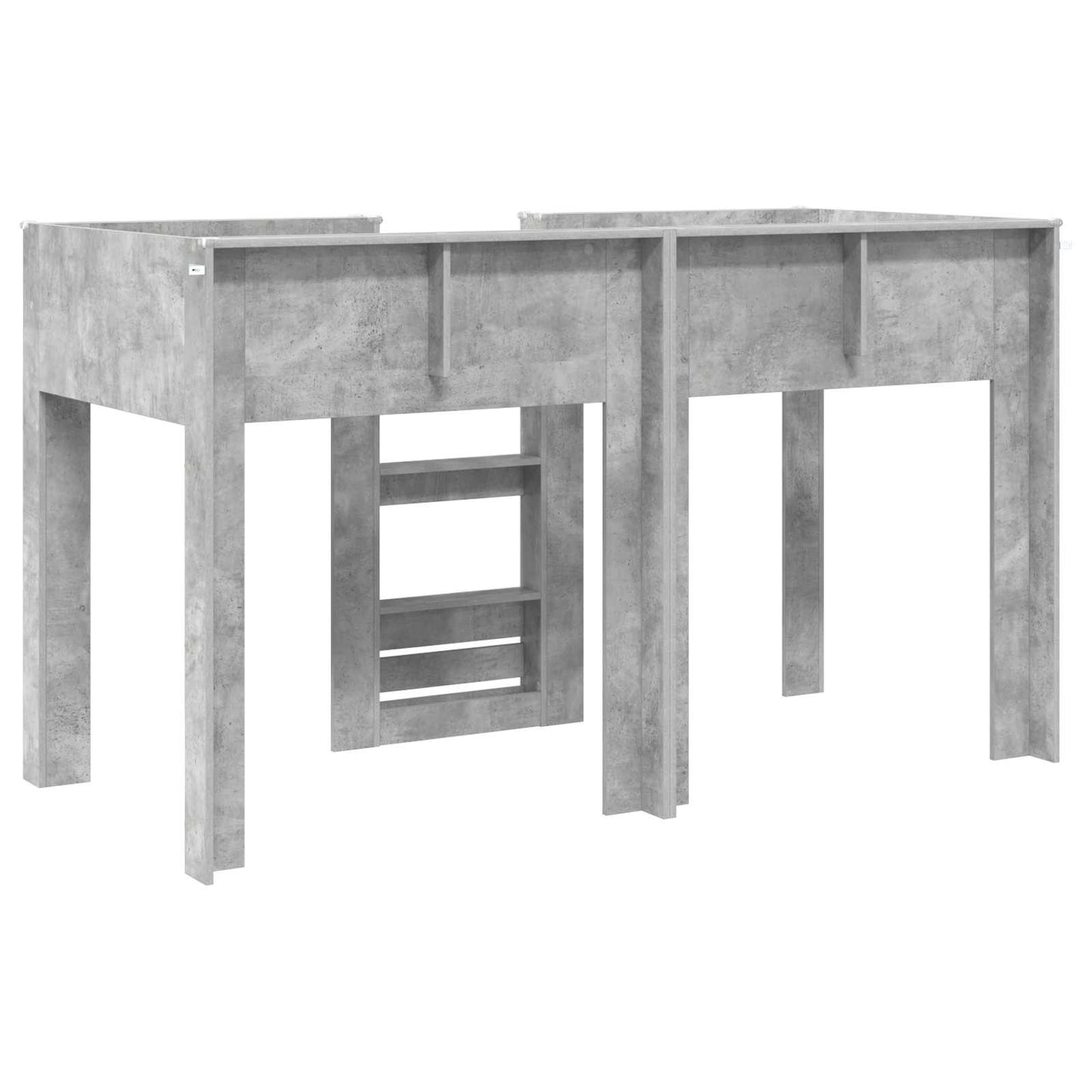 Køyeseng for Barn Betonggrå 75 x 190 cm Konstruert tre