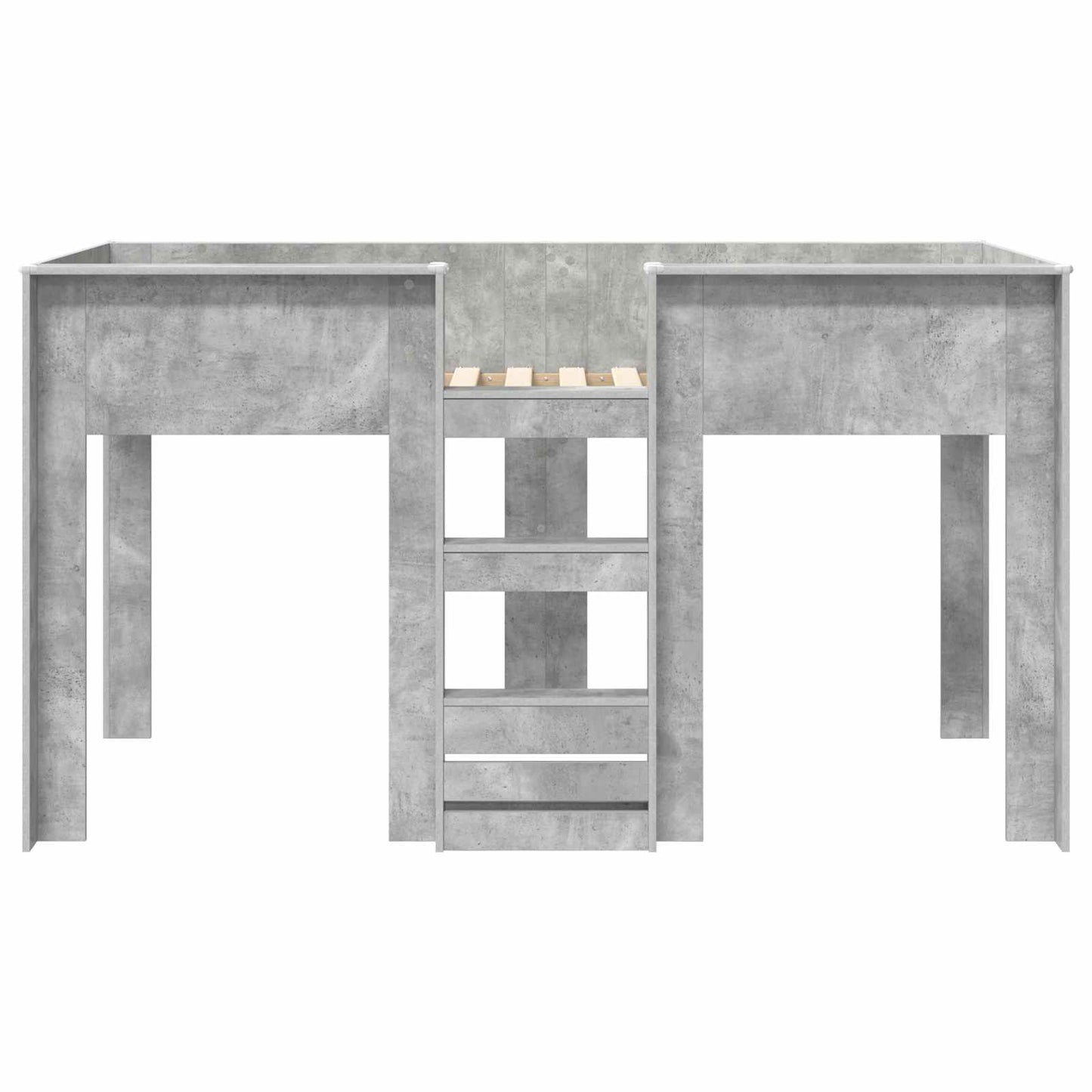 Køyeseng for Barn Betonggrå 80 x 200 cm Konstruert tre