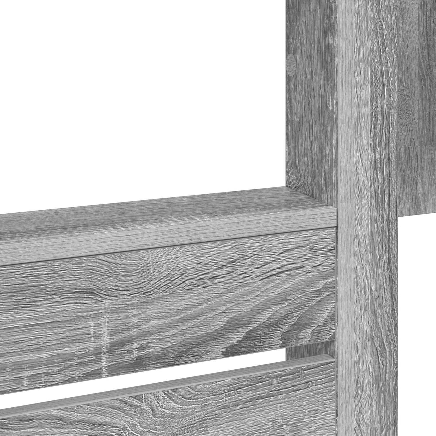 Køyeseng for Barn Grå Sonoma 100 x 200 cm Konstruert tre vidaXL