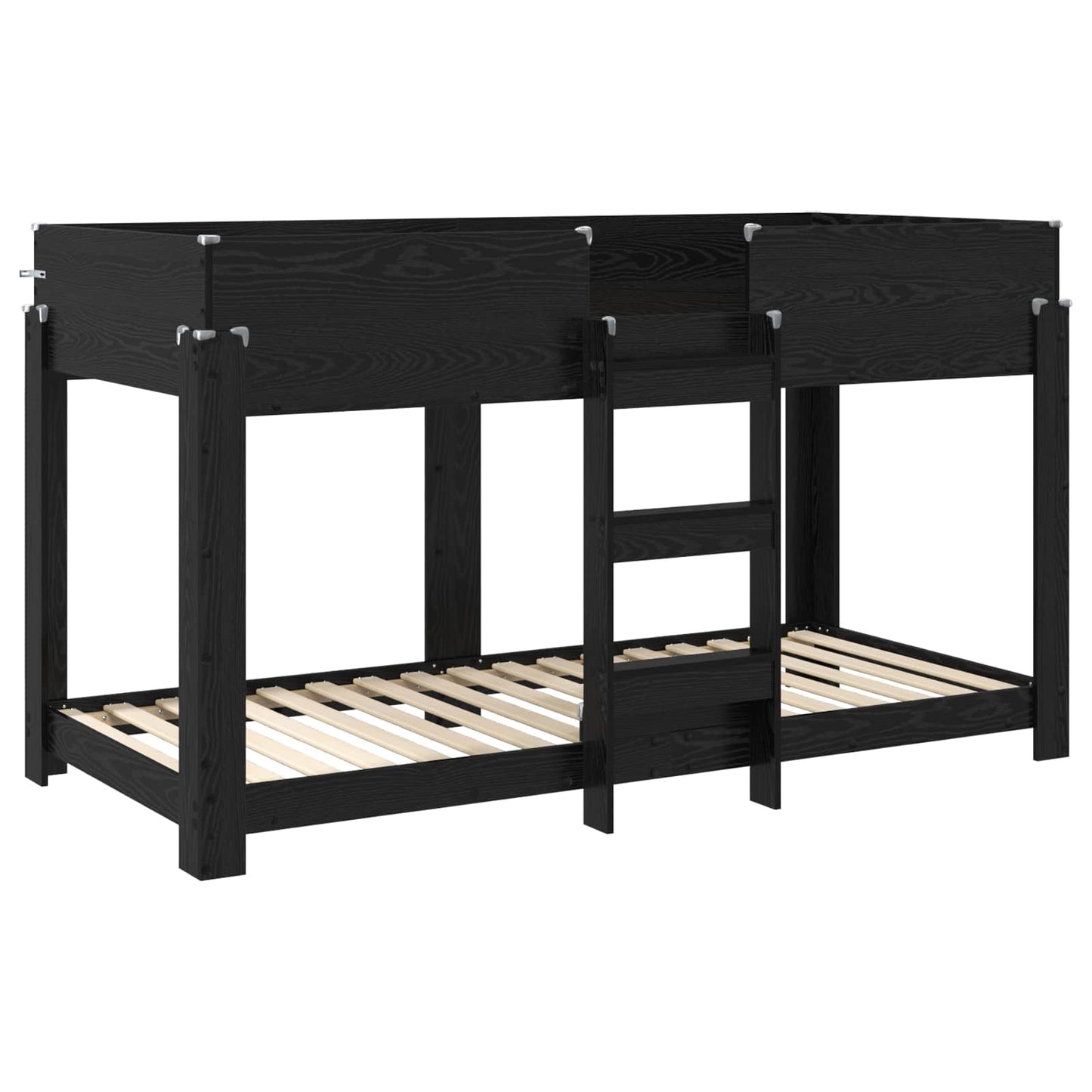 Køyeseng for Barn Svart Eik 100 x 200 cm Konstruert tre