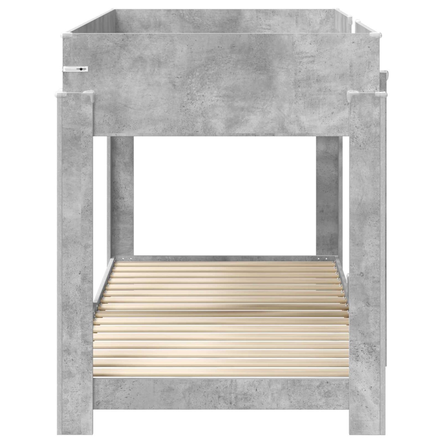 Køyeseng for Barn Betonggrå 80 x 200 cm Konstruert tre