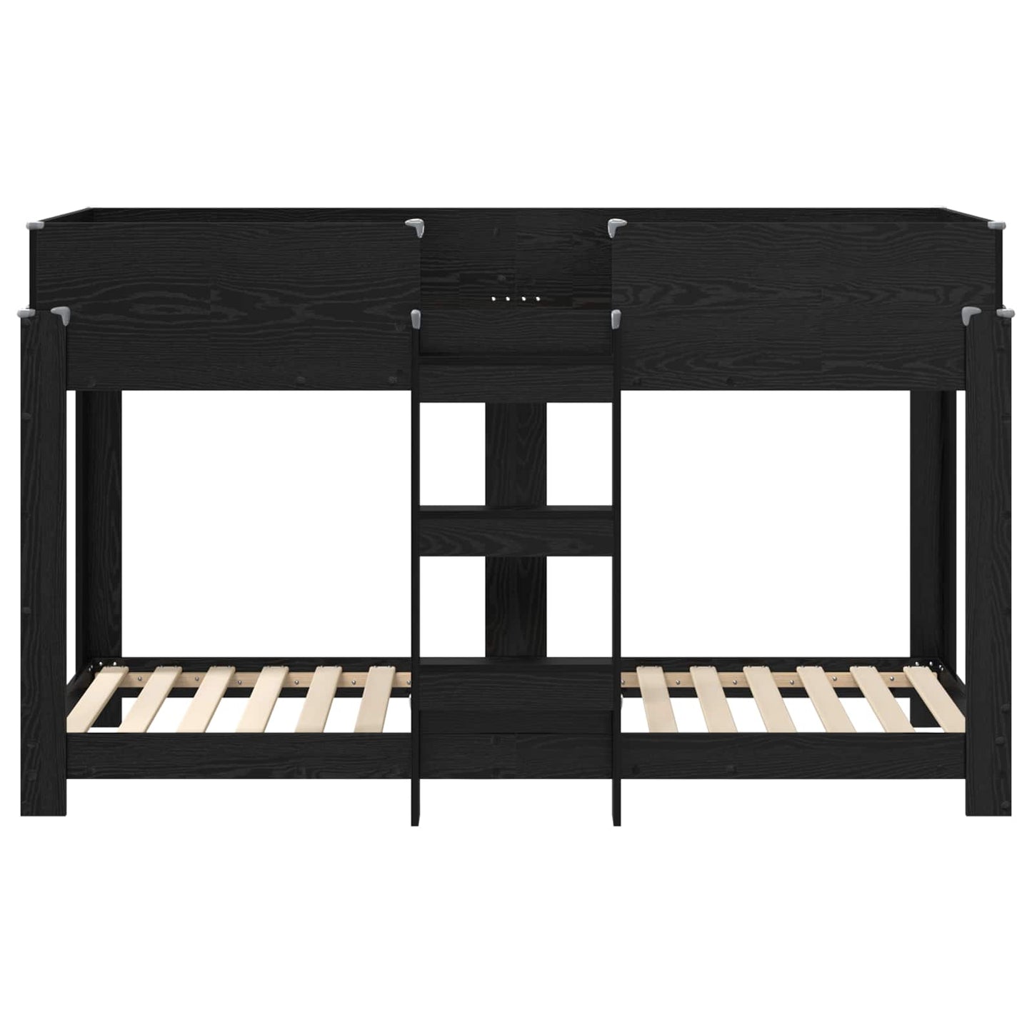 Køyeseng for Barn Svart Eik 75 x 190 cm Konstruert tre