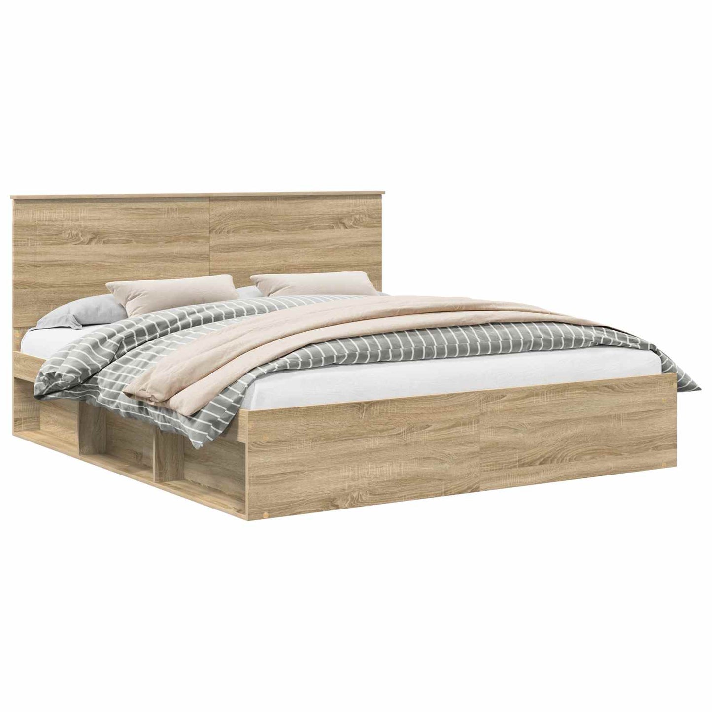 Sengestamme med hodegjerde Sonoma 200 x 200 cm Massiv furu