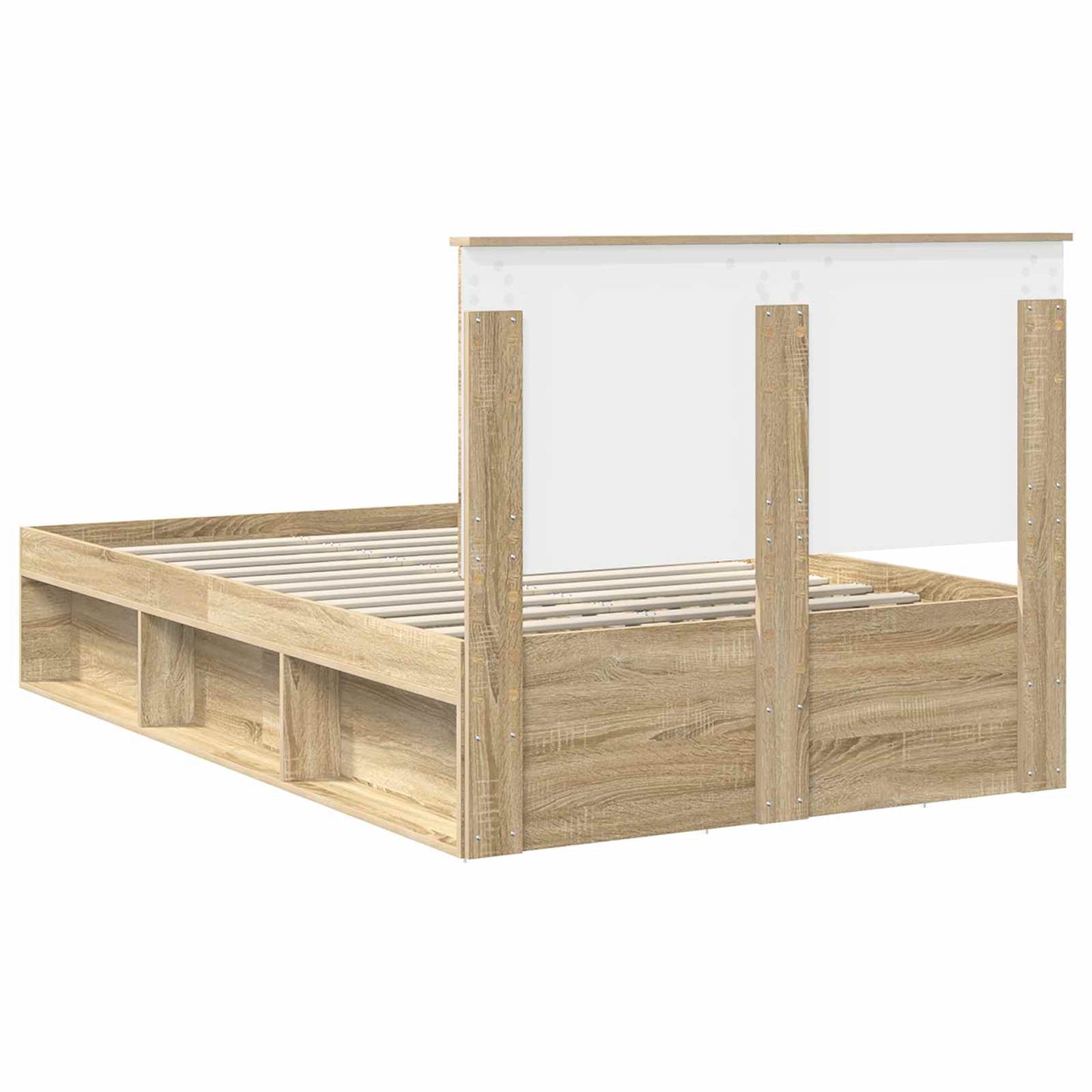 Sengestamme med hodegjerde Sonoma 120 x 190 cm Massiv furu