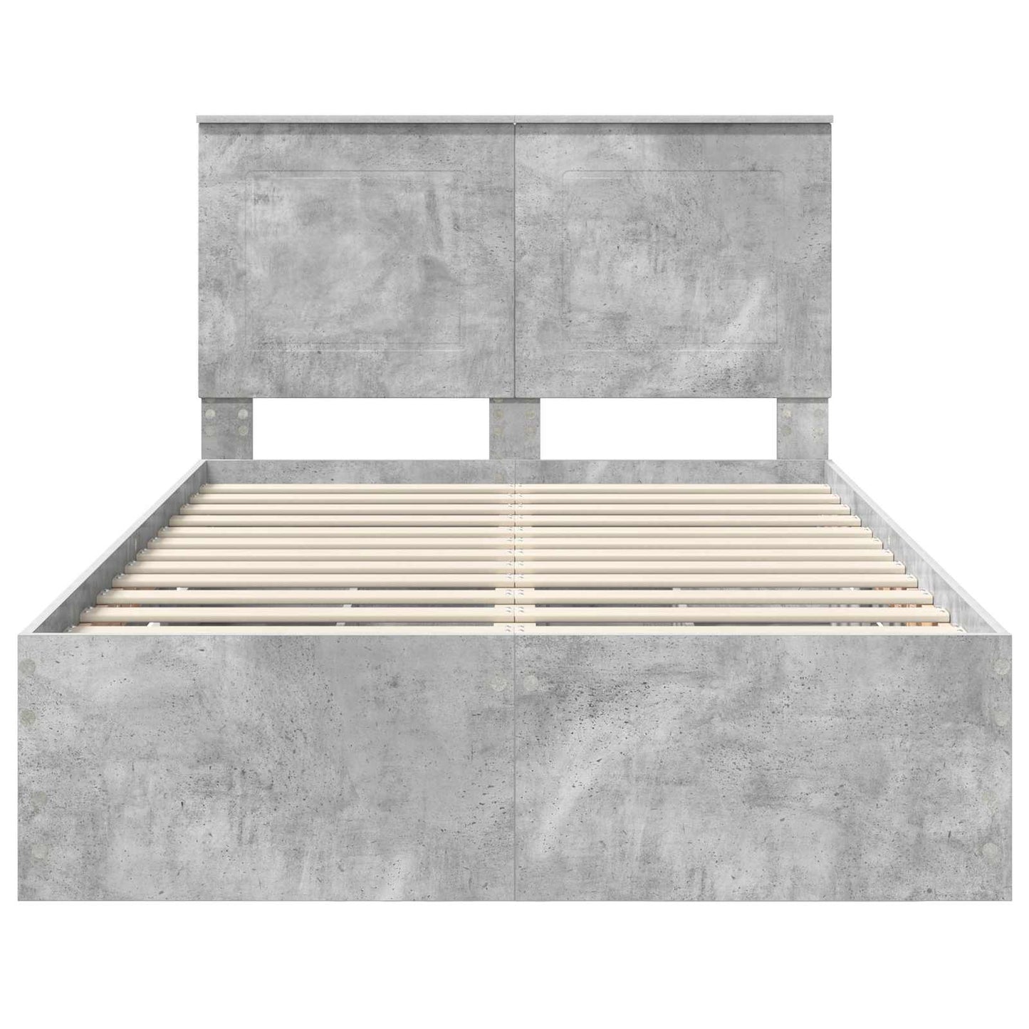 Sengestamme med skuff Betonggrå 135 x 190 cm Ingeniørtre