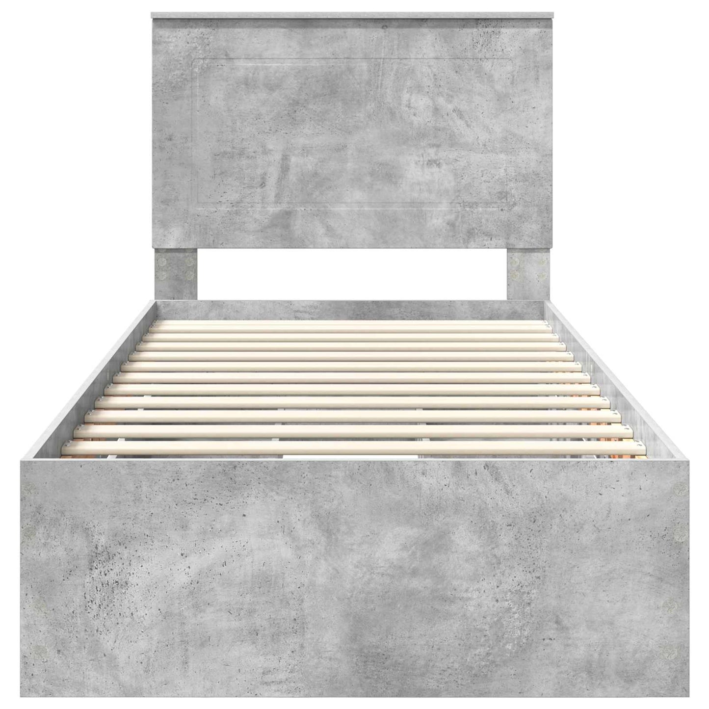 Sengestamme med skuff Betonggrå 90 x 190 cm Ingeniørtre