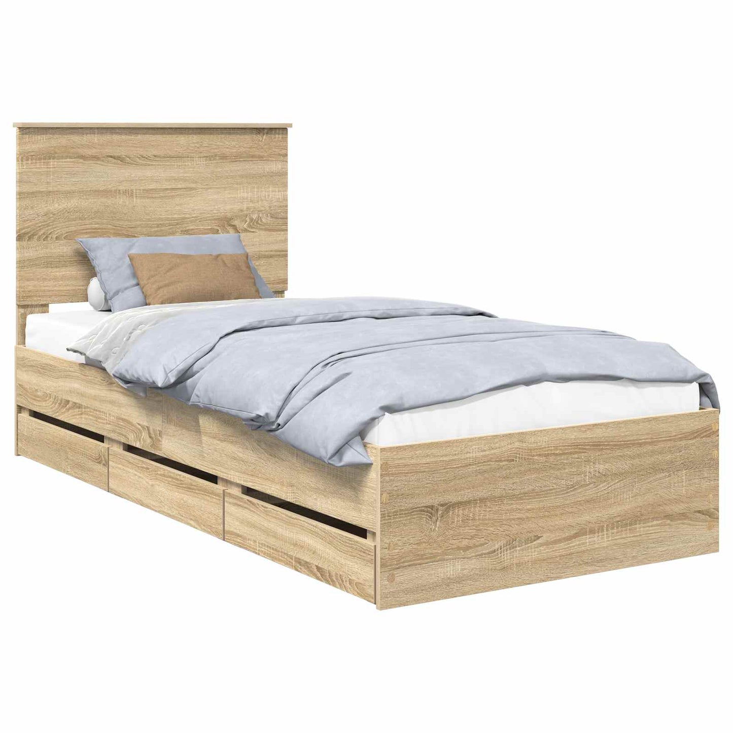Sengestamme med skuff Sonoma eik 75 x 190 cm Ingeniørtre
