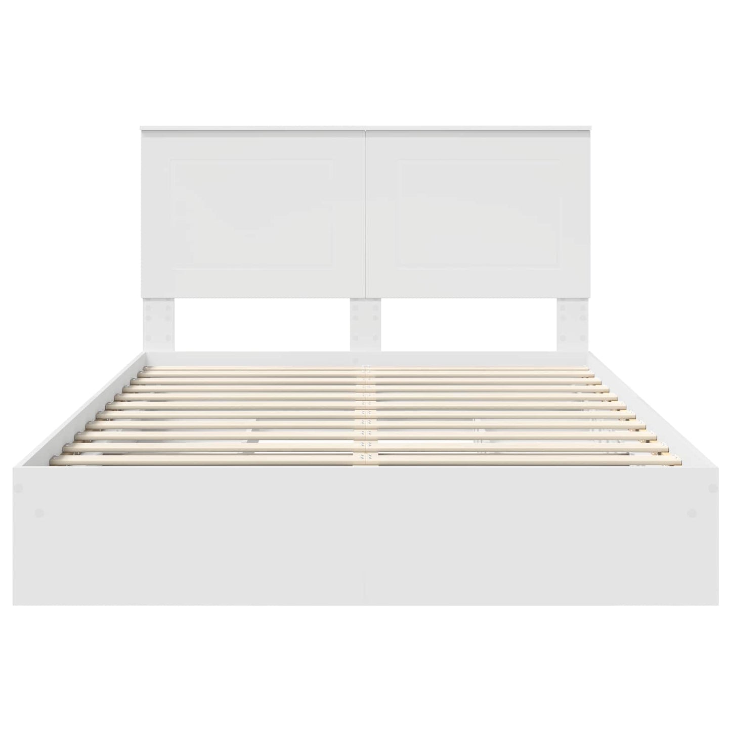 Seng med Oppbevaring med skuff Hvit 160 x 200 cm Konstruert tre