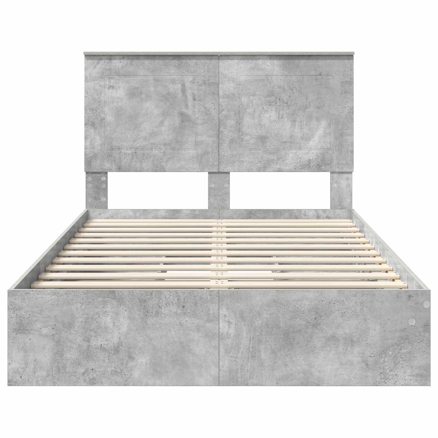 Seng med Oppbevaring Betonggrå 135 x 190 cm Konstruert tre