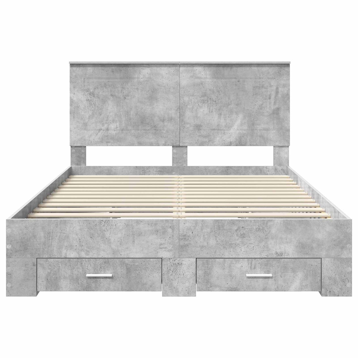 Sengestamme med skuff Betonggrå 160 x 200 cm Konstruert tre
