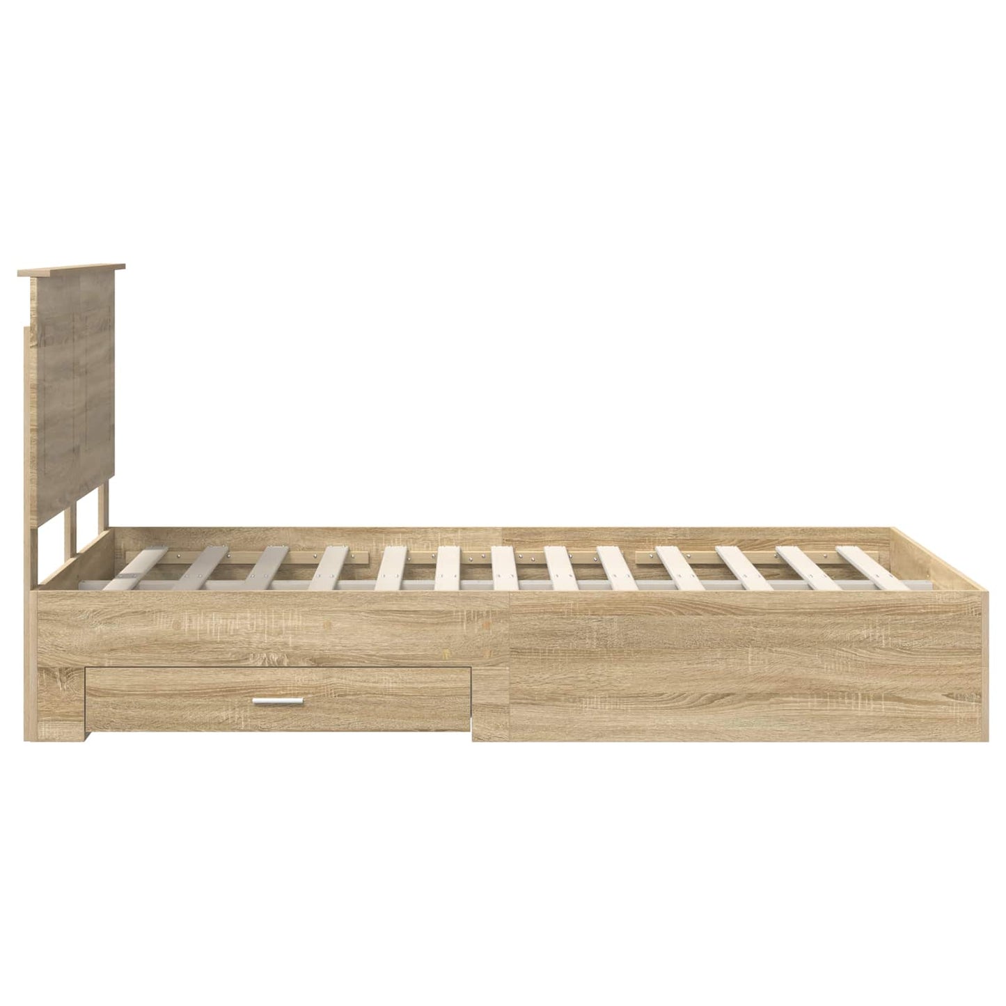 Sengestamme med skuff Sonoma eik 135 x 190 cm Konstruert tre