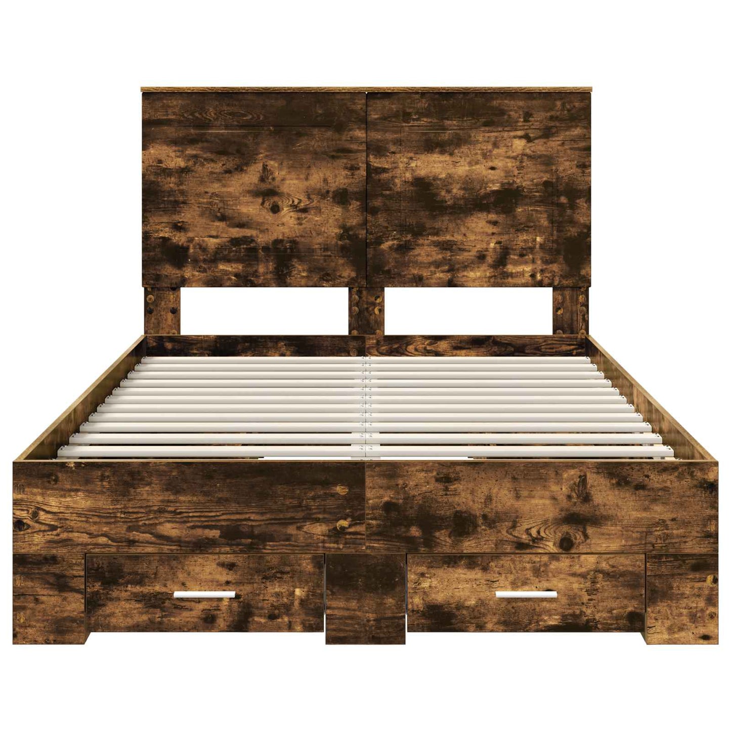 Sengestamme med hodegjerde Røkt eik 120 x 190 cm Konstruert tre