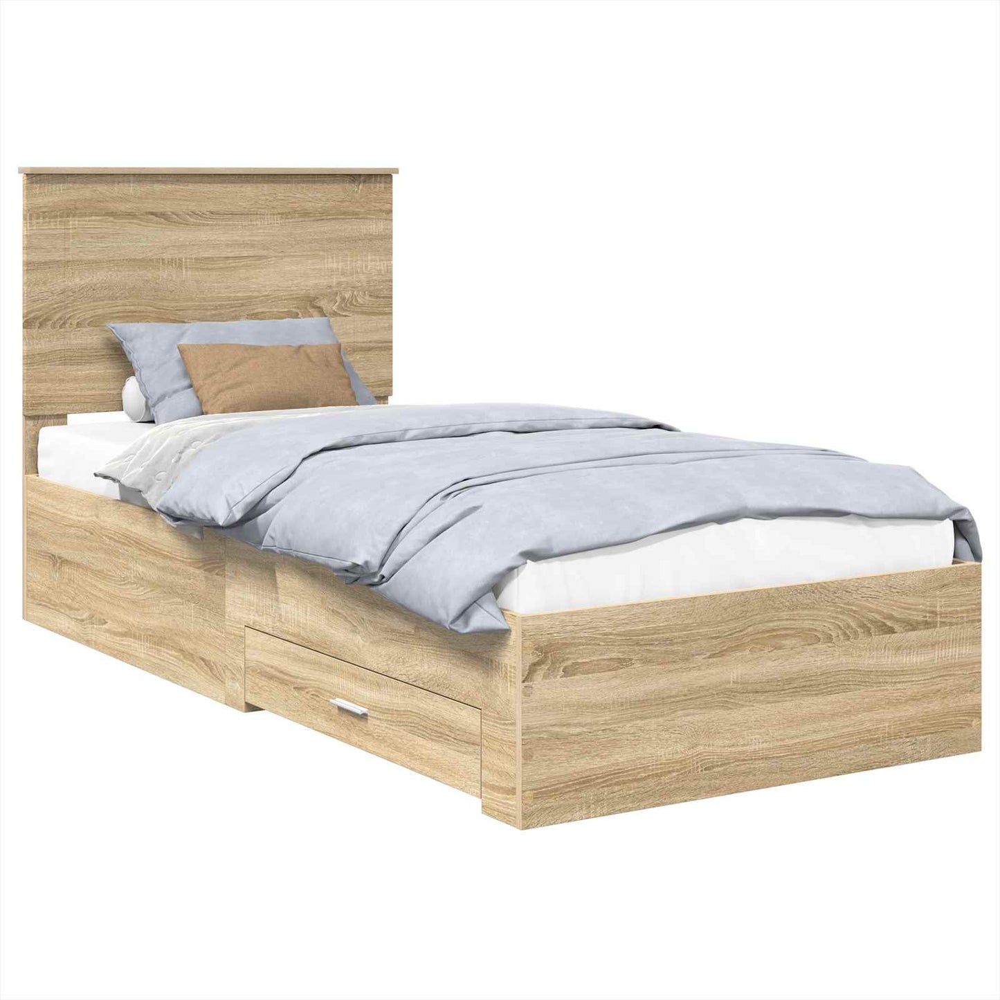 Sengestamme Sonoma Eik og Sølv 75 x 190 cm Konstruert tre