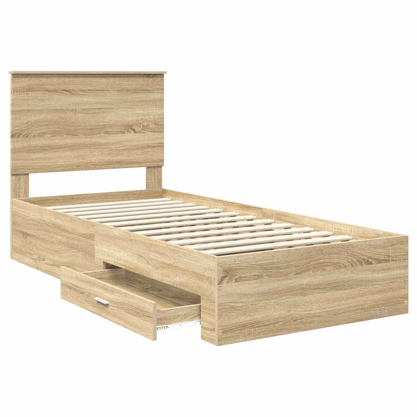 Sengestamme Sonoma Eik og Sølv 75 x 190 cm Konstruert tre