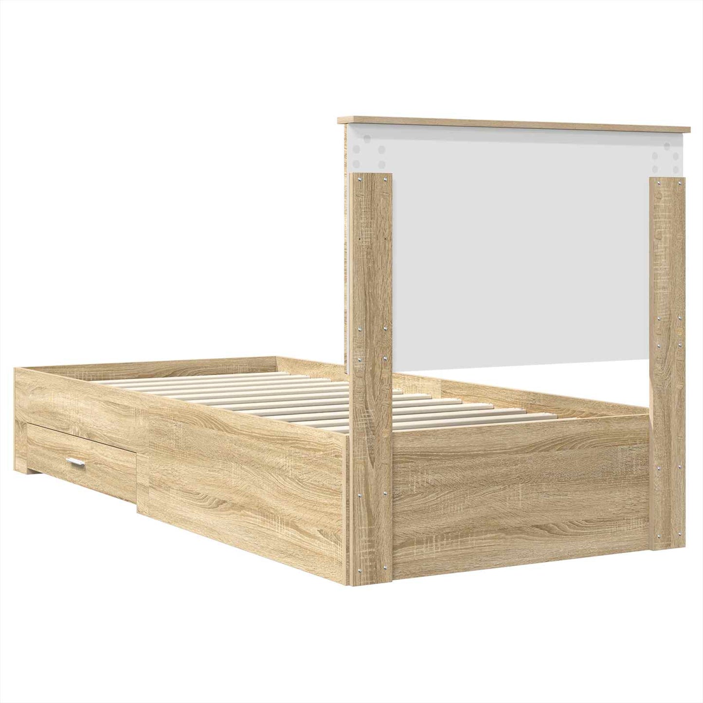 Sengestamme Sonoma Eik og Sølv 75 x 190 cm Konstruert tre
