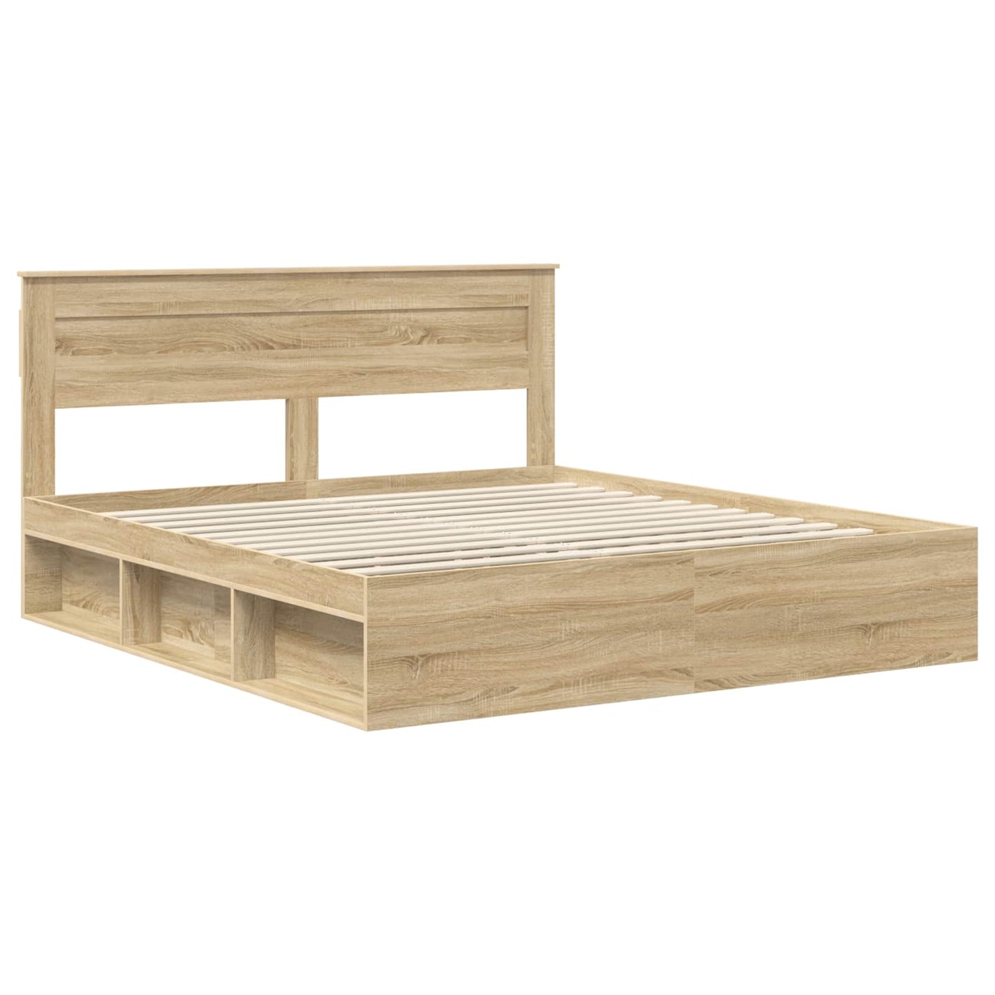 Sengestamme med hodegjerde Sonoma 200 x 200 cm Massiv furu