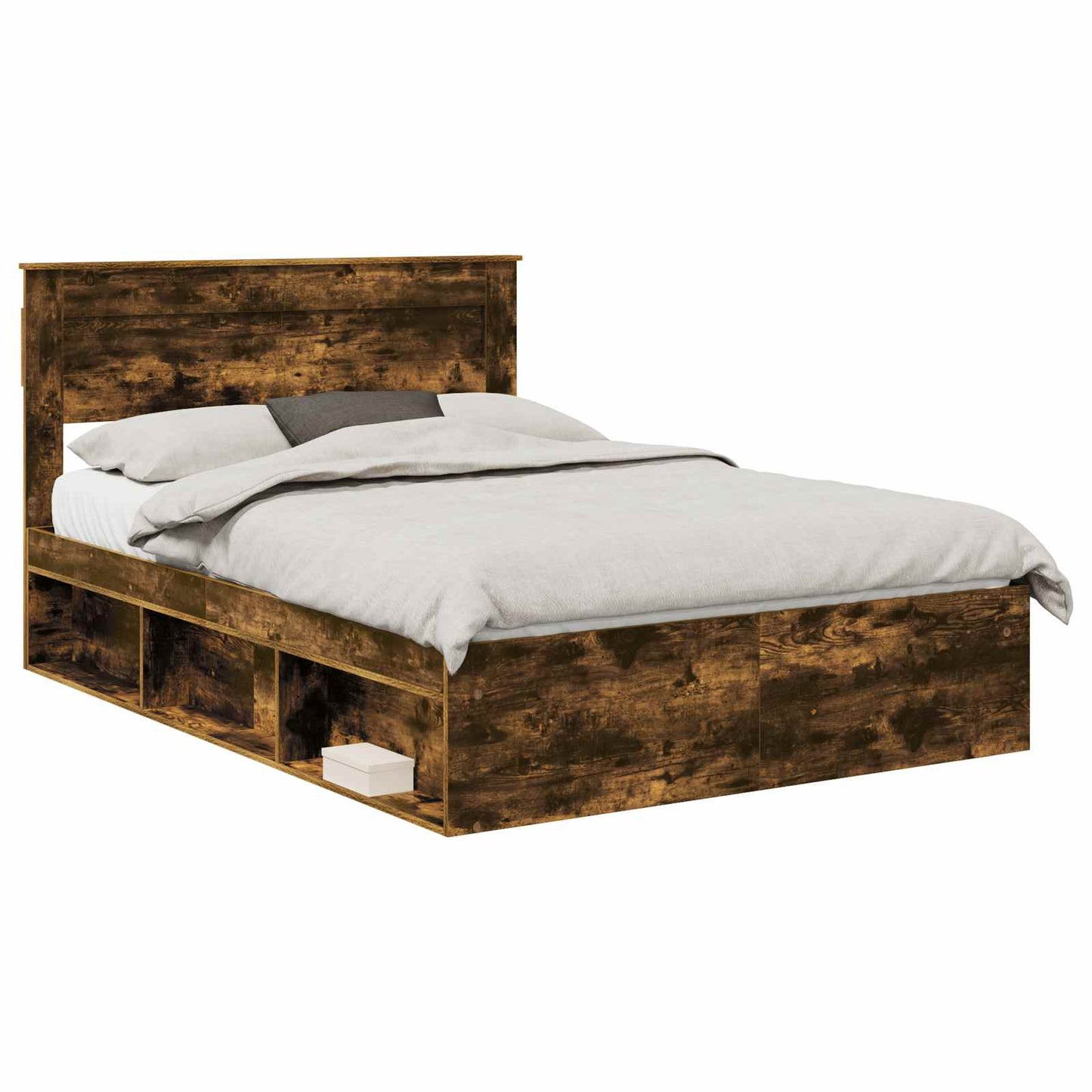 Sengestamme Ensfarget Røkt eik 150 x 200 cm Massiv furu
