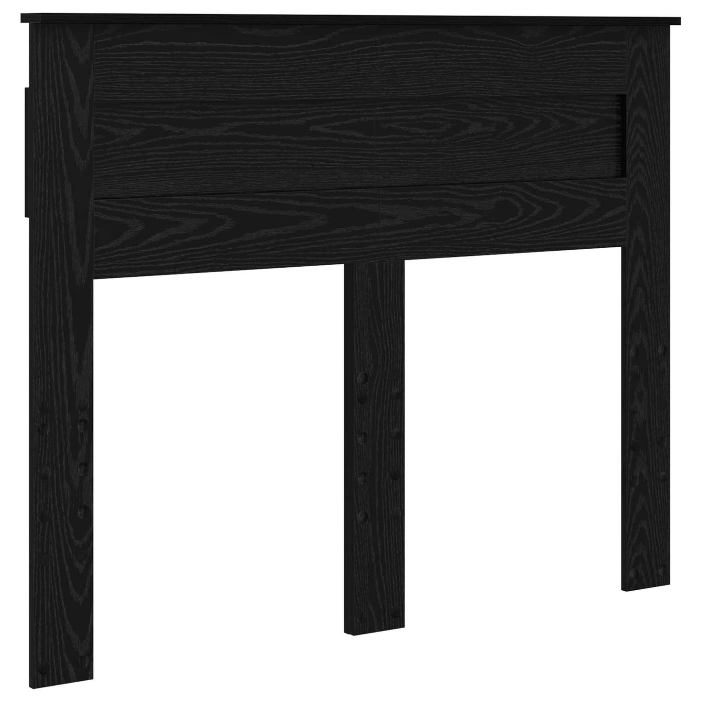 Sengestamme med hodegjerde Svart 135 x 190 cm Massiv furu