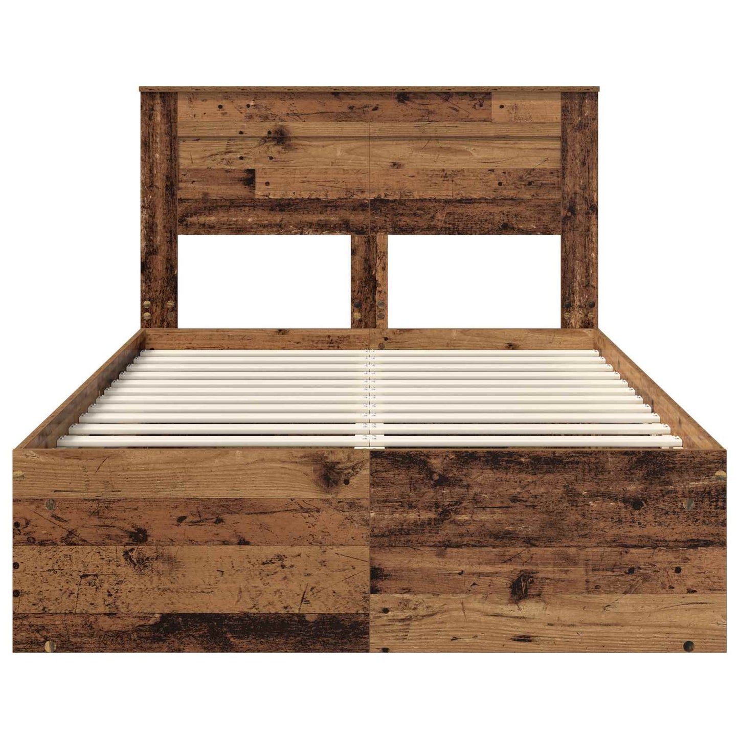 Sengestamme med hodegjerde Gammelt tre 120 x 200 cm Massiv furu