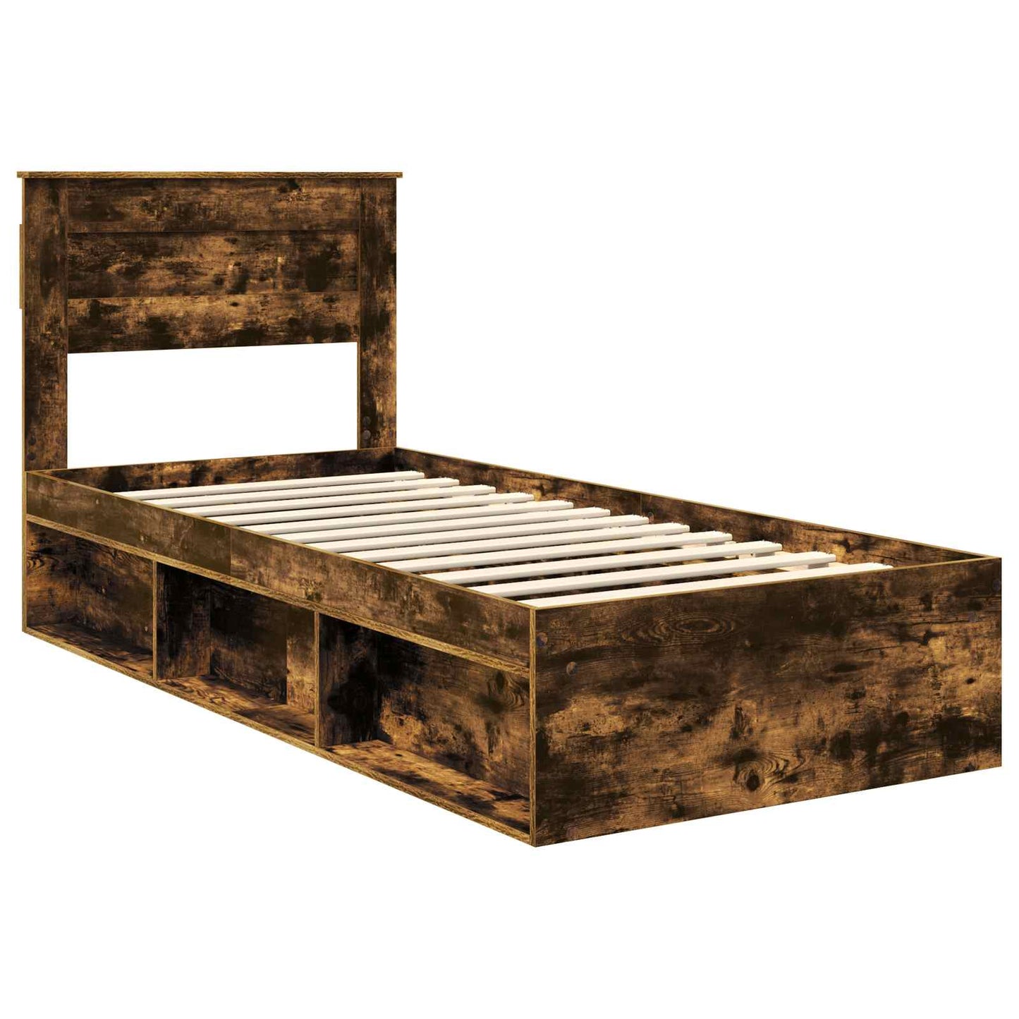 Sengestamme Ensfarget Røkt eik 100 x 200 cm Massiv furu