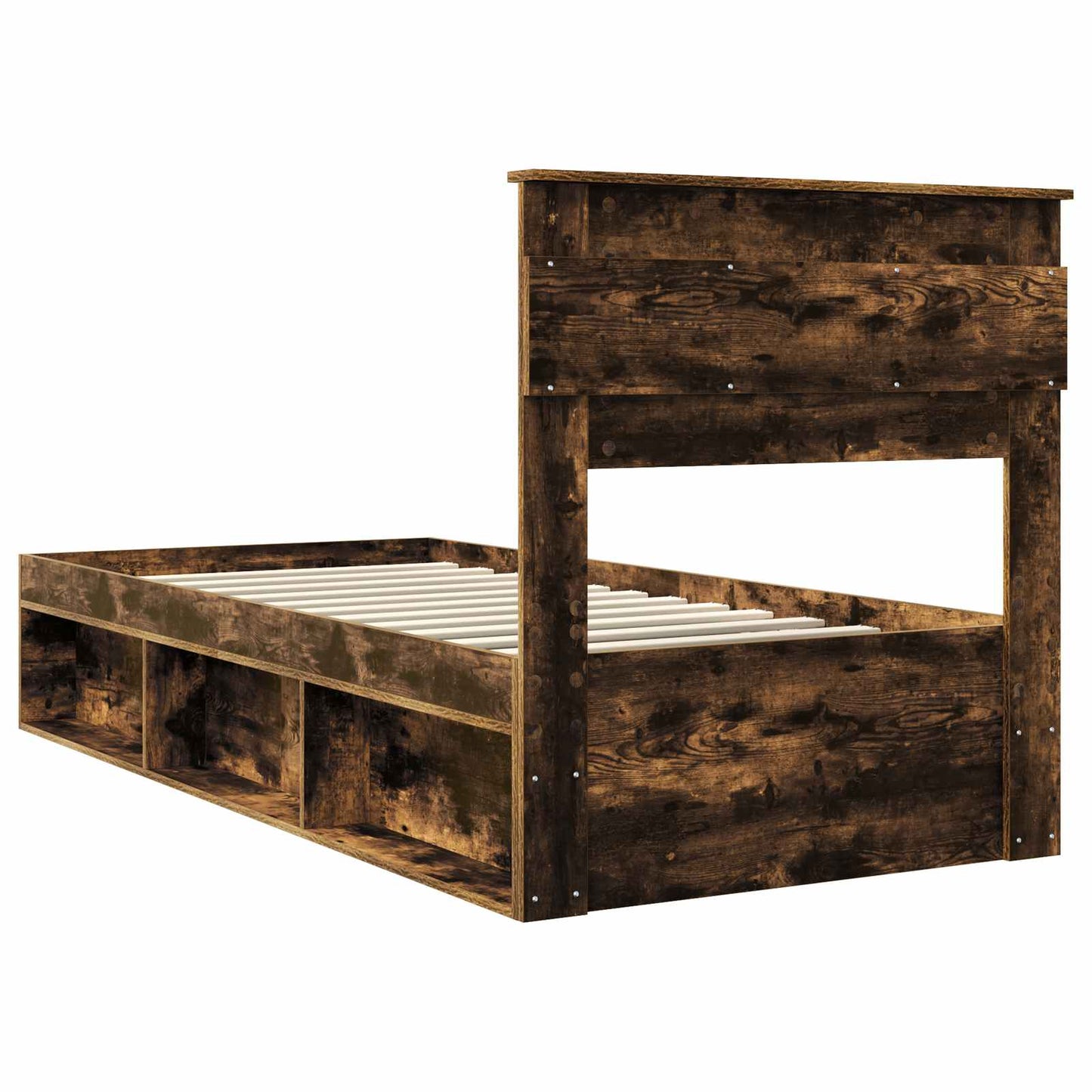 Sengestamme Ensfarget Røkt eik 100 x 200 cm Massiv furu