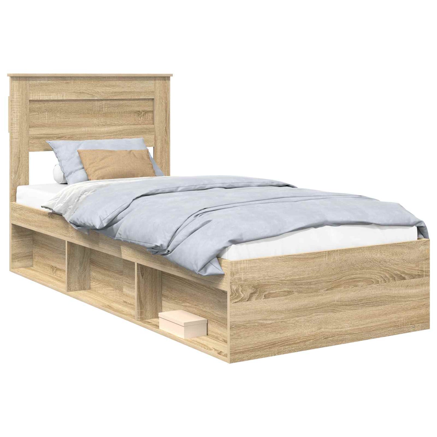 Sengestamme Ensfarget Sonoma eik 75 x 190 cm Massiv furu