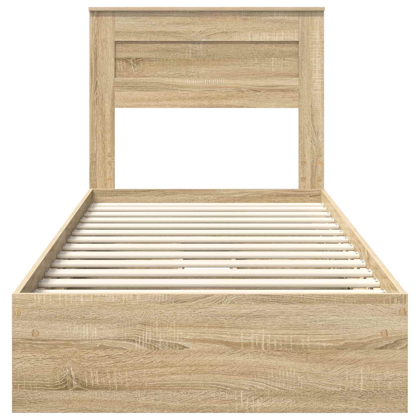 Seng med Oppbevaring Sonoma eik 75 x 190 cm Konstruert tre