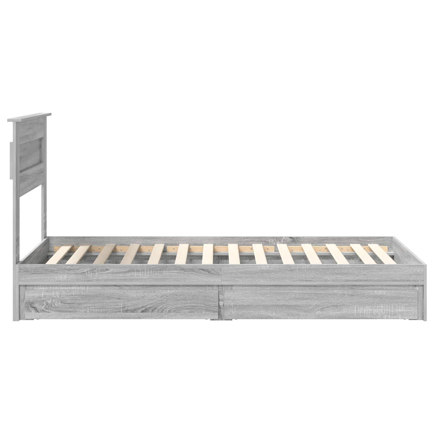 Seng med Oppbevaring Grå Sonoma 75 x 190 cm Konstruert tre
