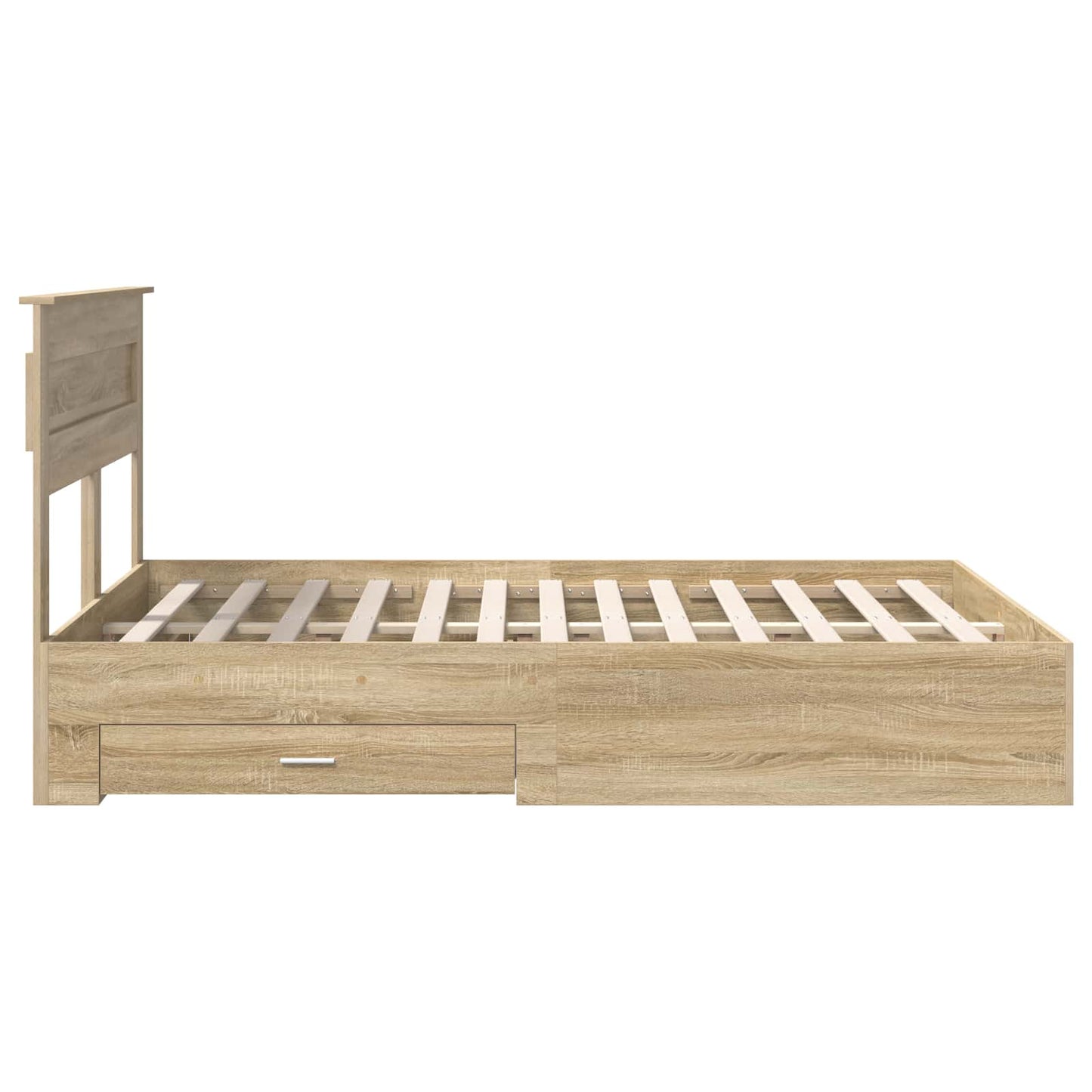 Sengestamme med skuff Sonoma eik 150 x 200 cm Konstruert tre