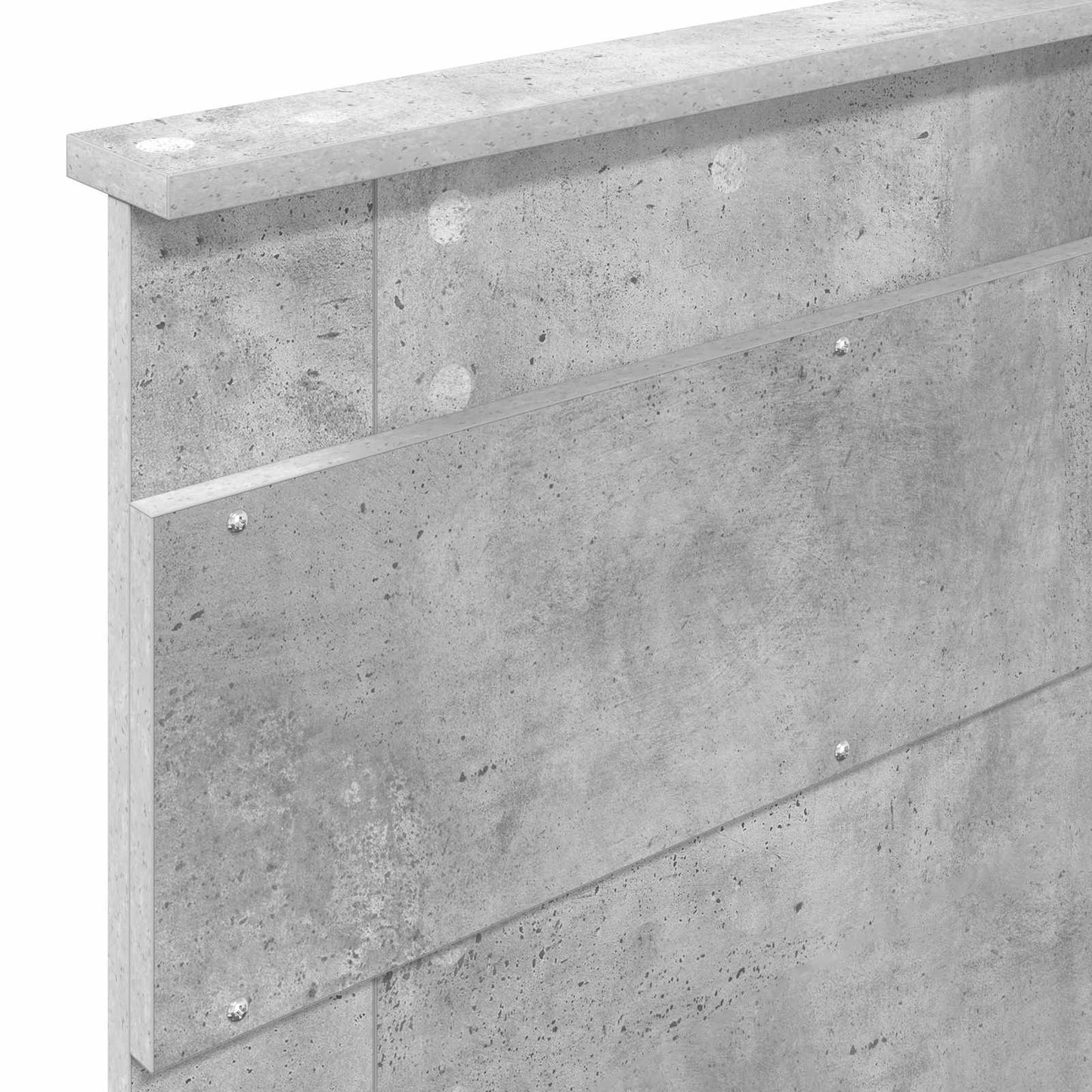 Sengestamme med skuff Betonggrå 100 x 200 cm Konstruert tre