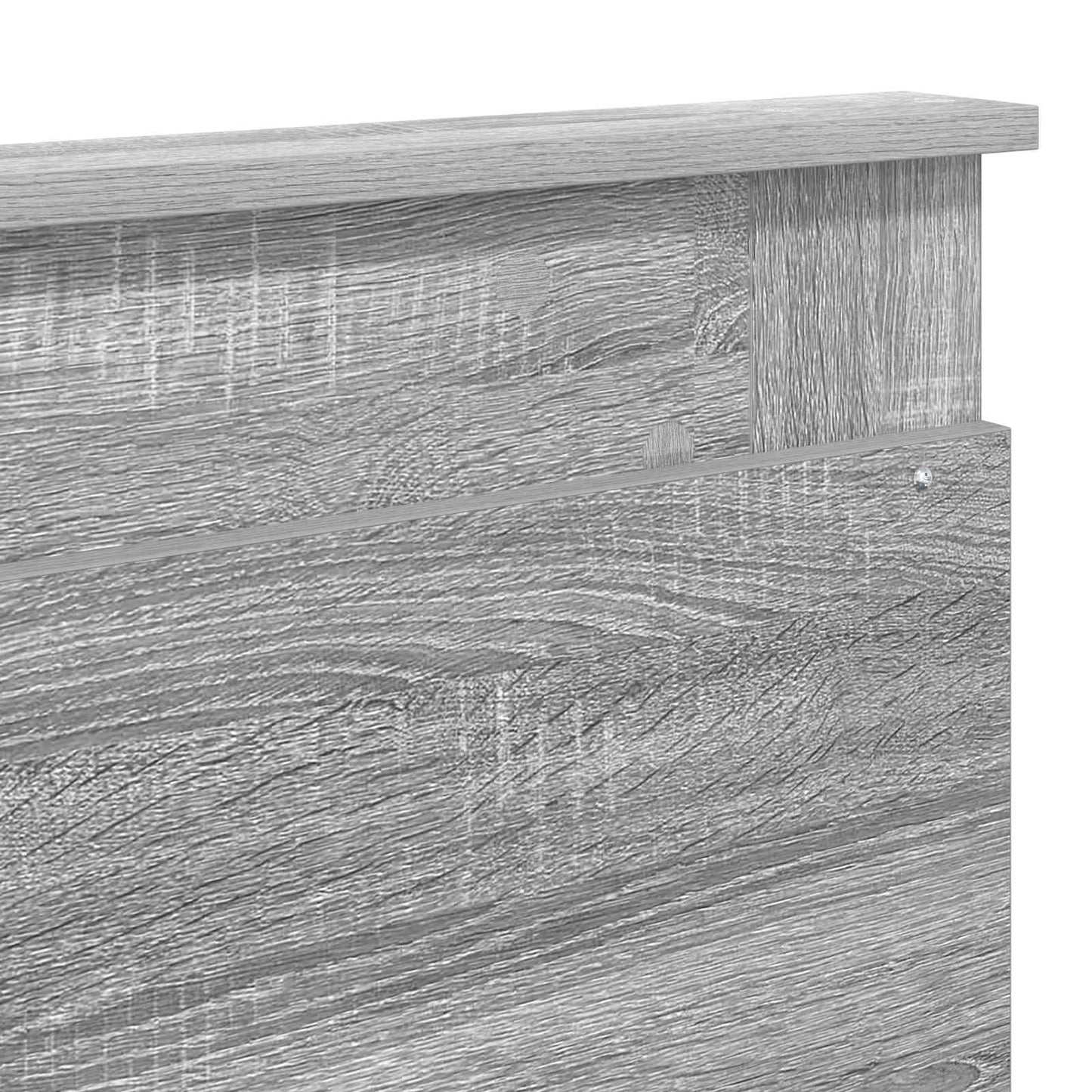 Sengestamme med hodegjerde Grå Sonoma 200 x 200 cm Massiv furu