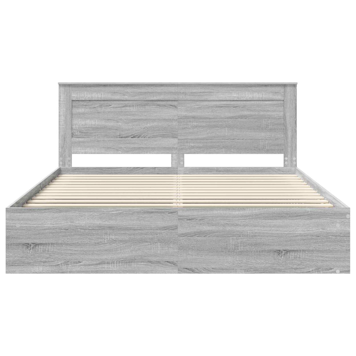 Sengestamme med hodegjerde Grå Sonoma 200 x 200 cm Massiv furu