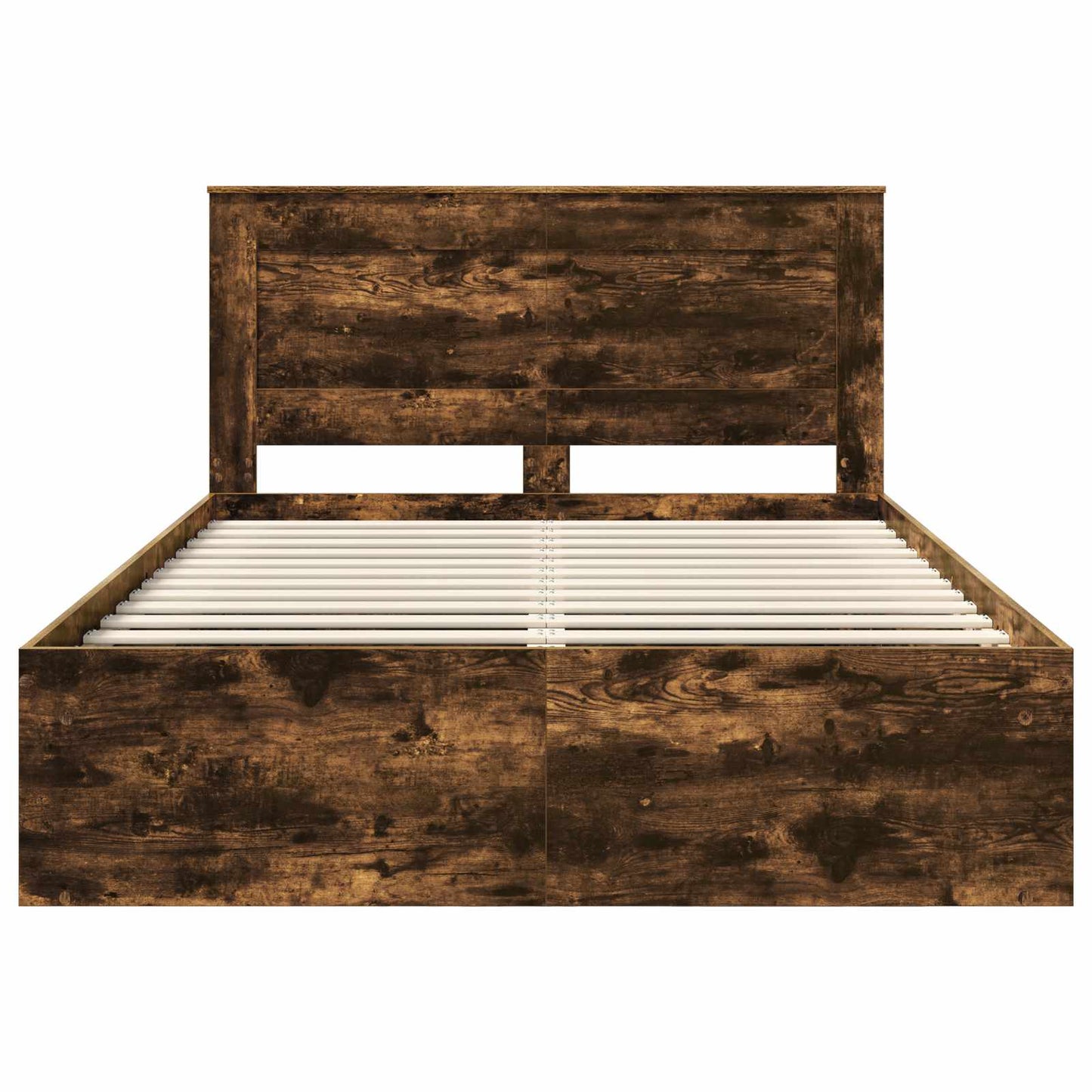 Sengestamme med skuff Røkt eik 150 x 200 cm Massiv furu