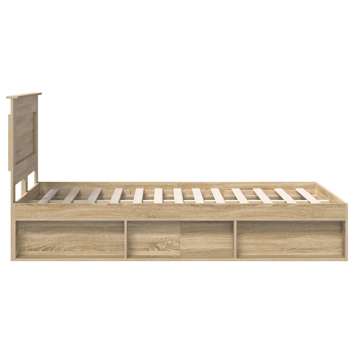 Sengestamme med hodegjerde Sonoma 120 x 190 cm Massiv furu