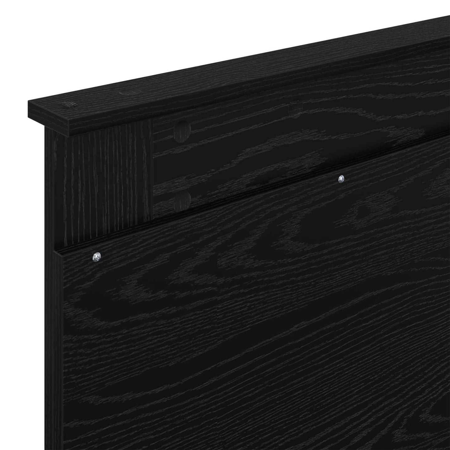 Sengestamme med skuff Ensfarget Svart 100 x 200 cm Massiv furu
