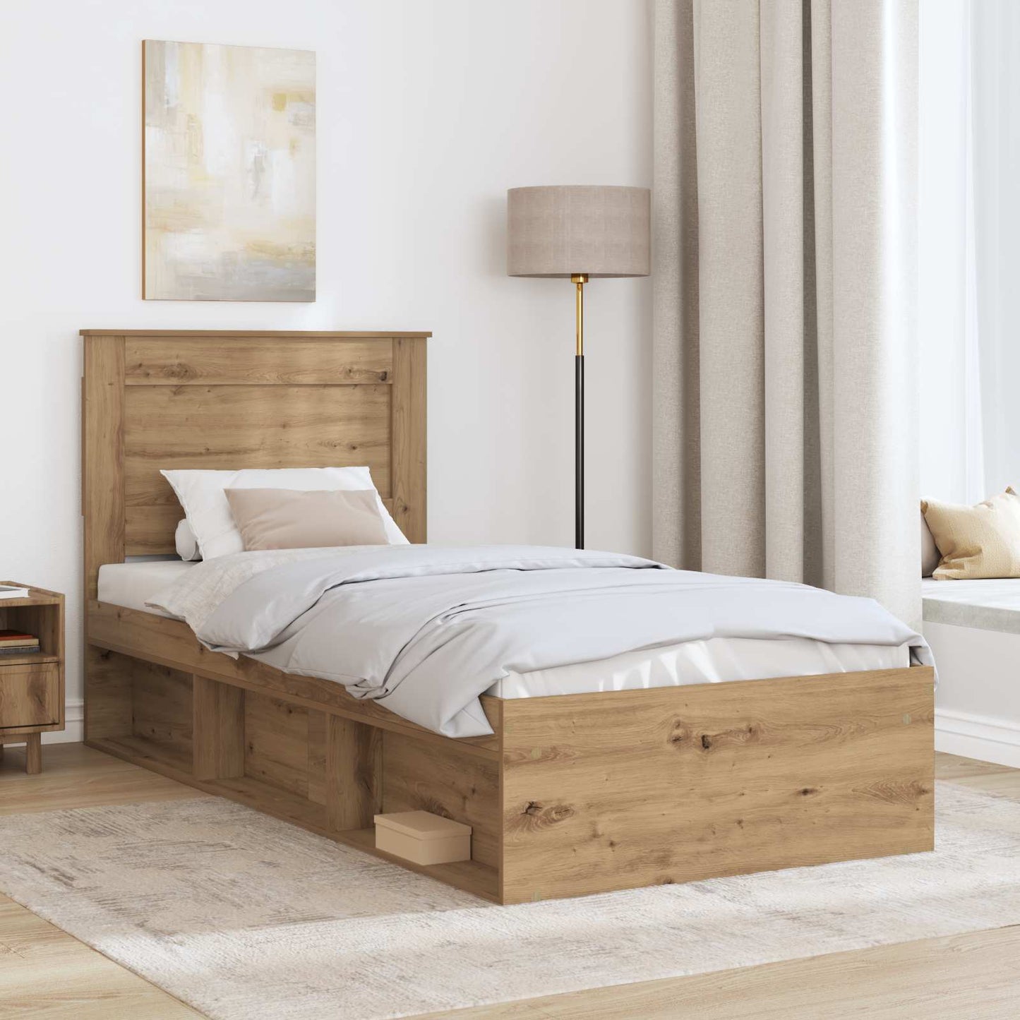 Sengestamme Kunstnerisk Eik 75 x 190 cm Massiv furu