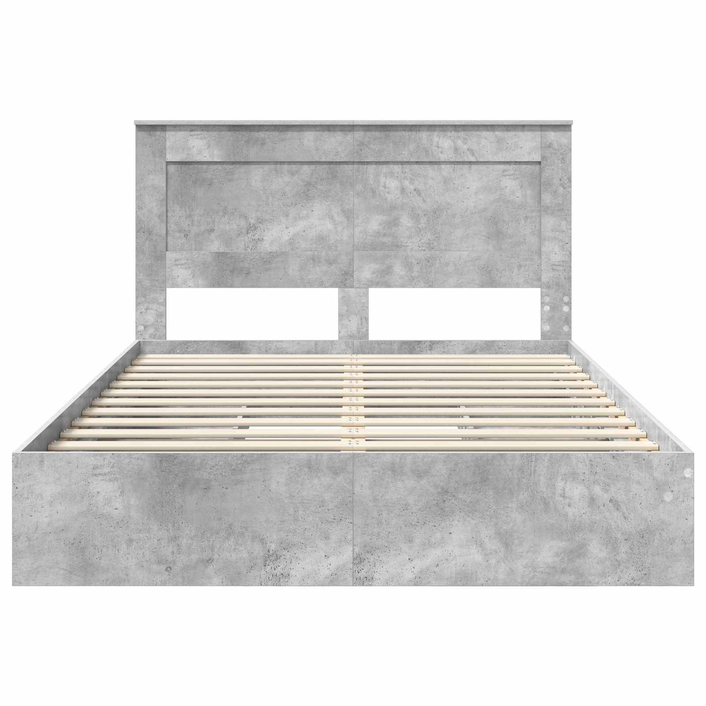 Seng med Oppbevaring Betonggrå 150 x 200 cm Konstruert tre
