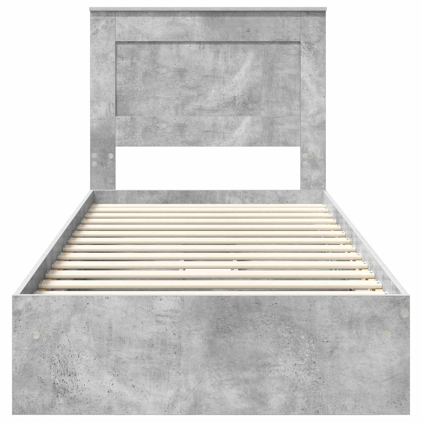 Seng med Oppbevaring Betonggrå 90 x 190 cm Konstruert tre