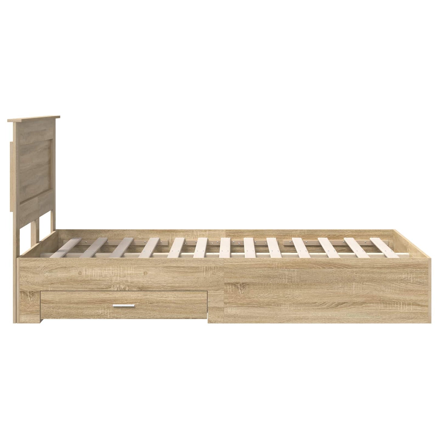 Sengestamme med skuff Sonoma eik 120 x 200 cm Konstruert tre
