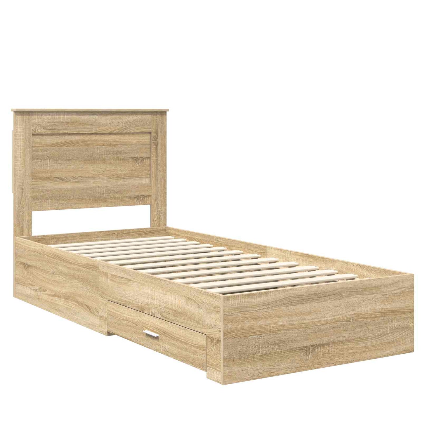 Sengestamme med skuff Sonoma eik 100 x 200 cm Konstruert tre
