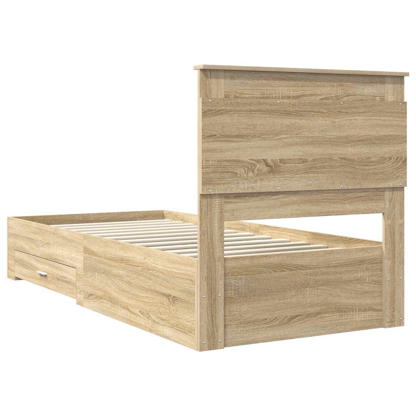Sengestamme med skuff Sonoma eik 100 x 200 cm Konstruert tre