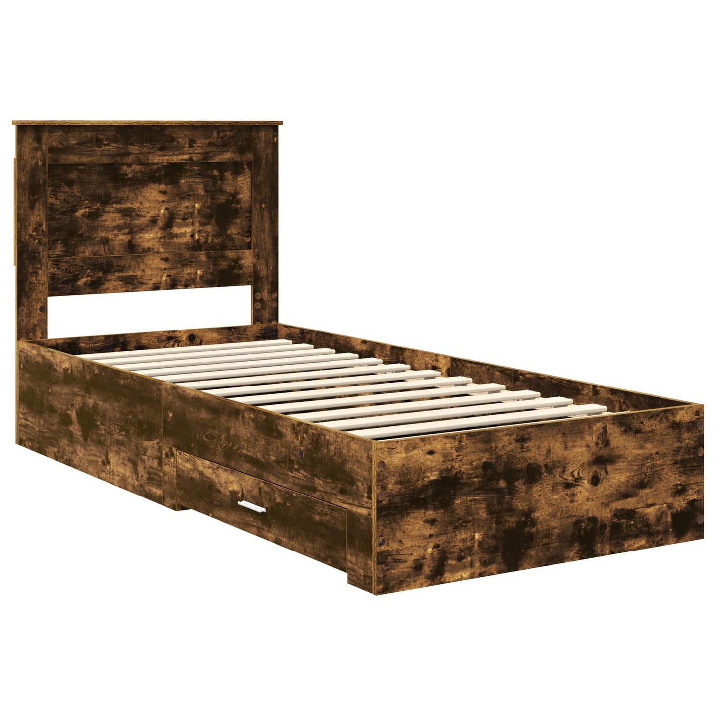 Sengestamme med skuff med hodegjerde med lagring Konstruert tre