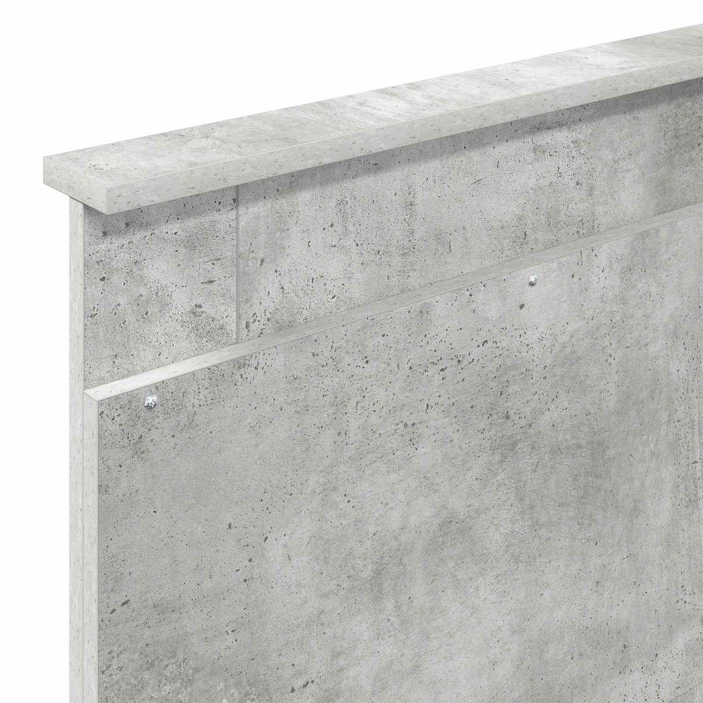 Sengestamme Betonggrå og Sølv 75 x 190 cm Konstruert tre