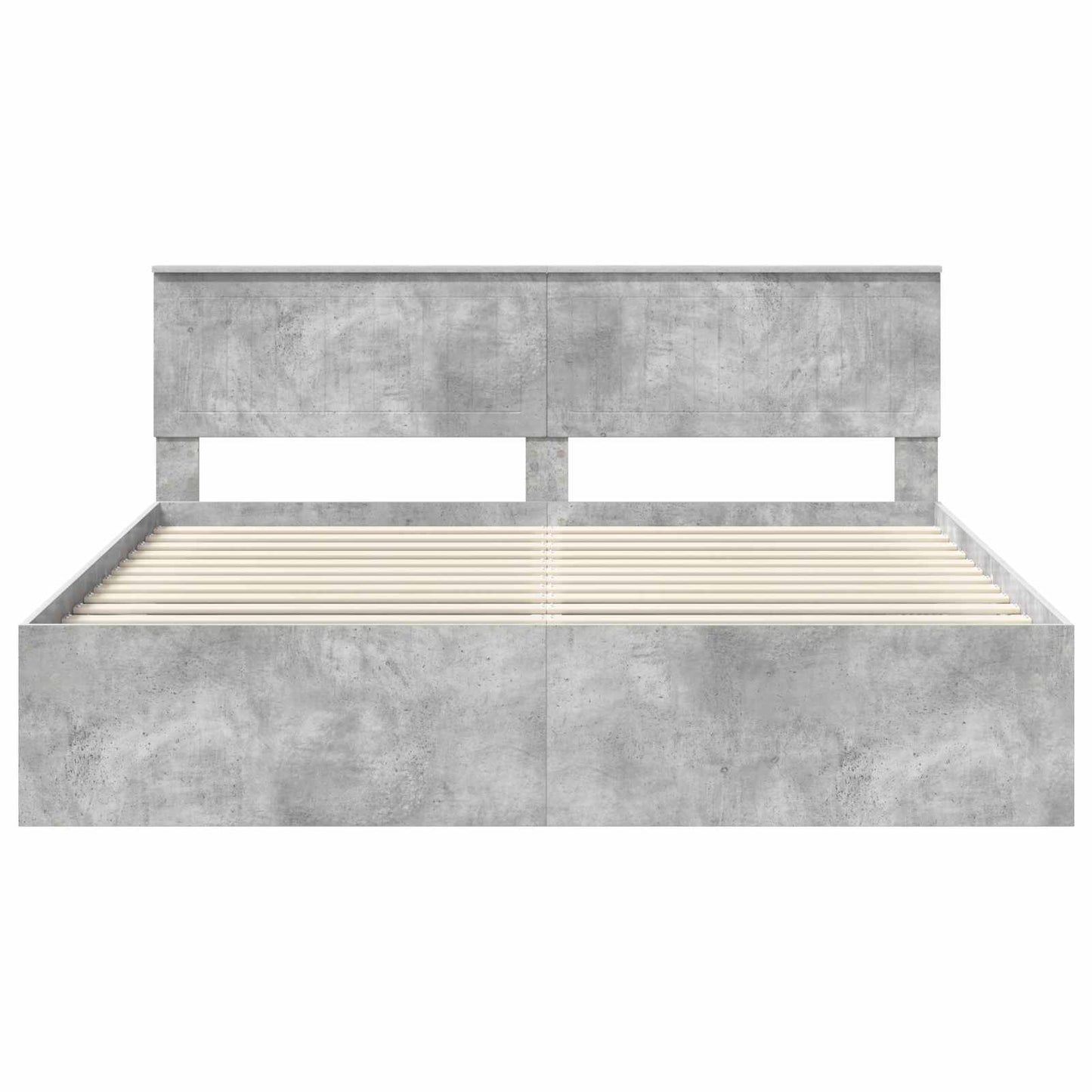 Sengestamme med hodegjerde Betong 180 x 200 cm Massiv furu