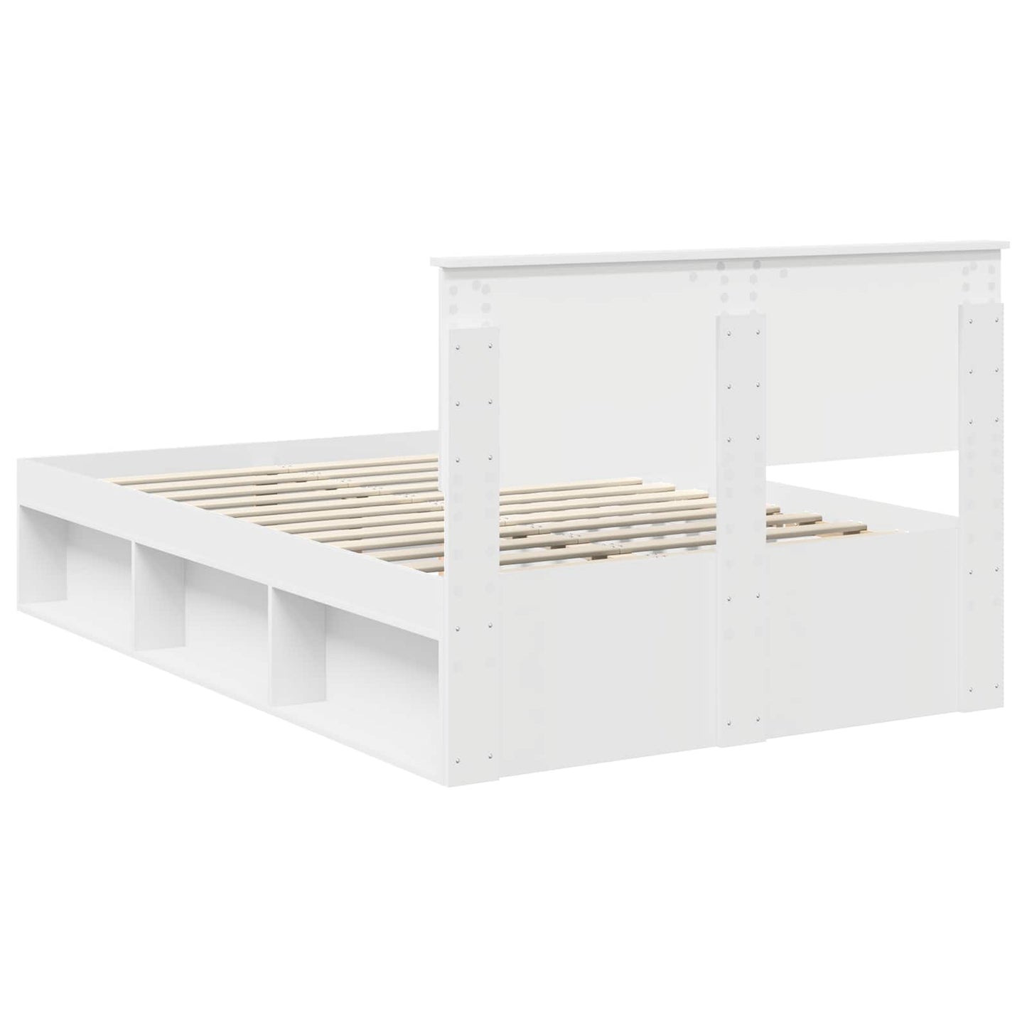 Sengestamme med hodegjerde Hvit 120 x 200 cm Massiv furu